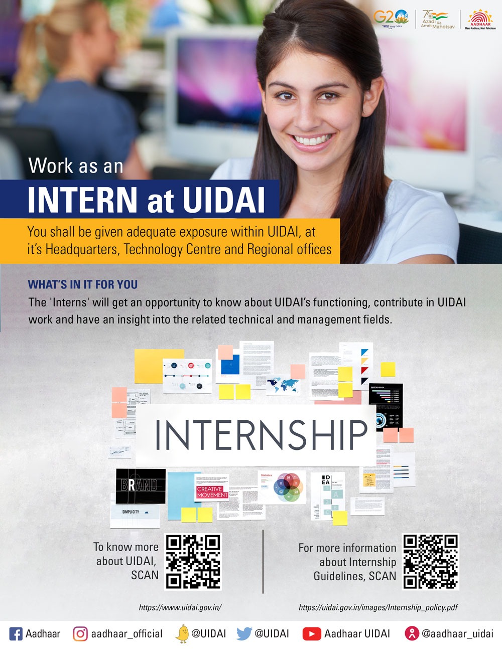 Aadhaar - UIDAI is seeking applications for Internship at UIDAI ...