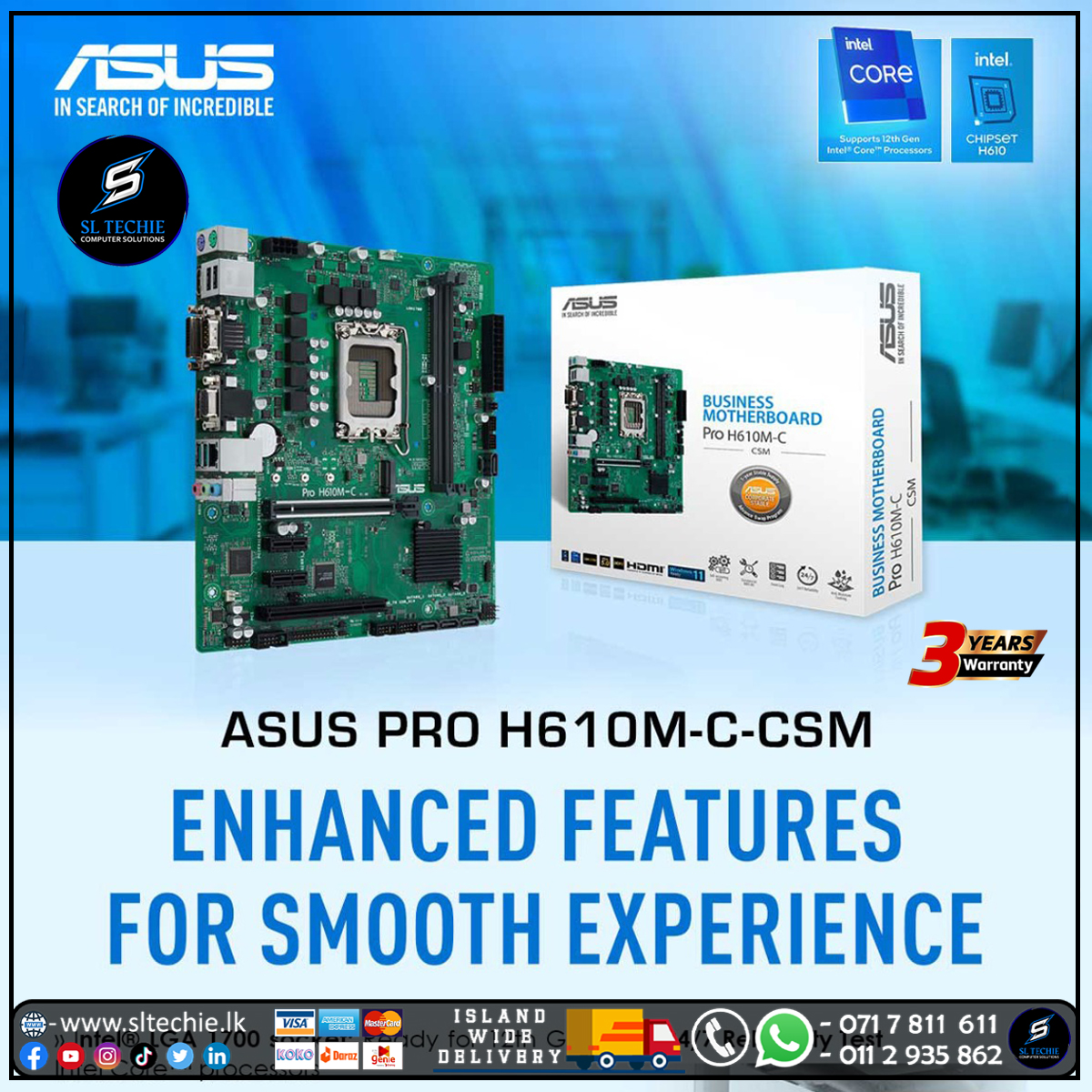 🔥 ASUS P8H61-MX R2.0 DDR3 Motherboard - Tested 🔥 Budget Office