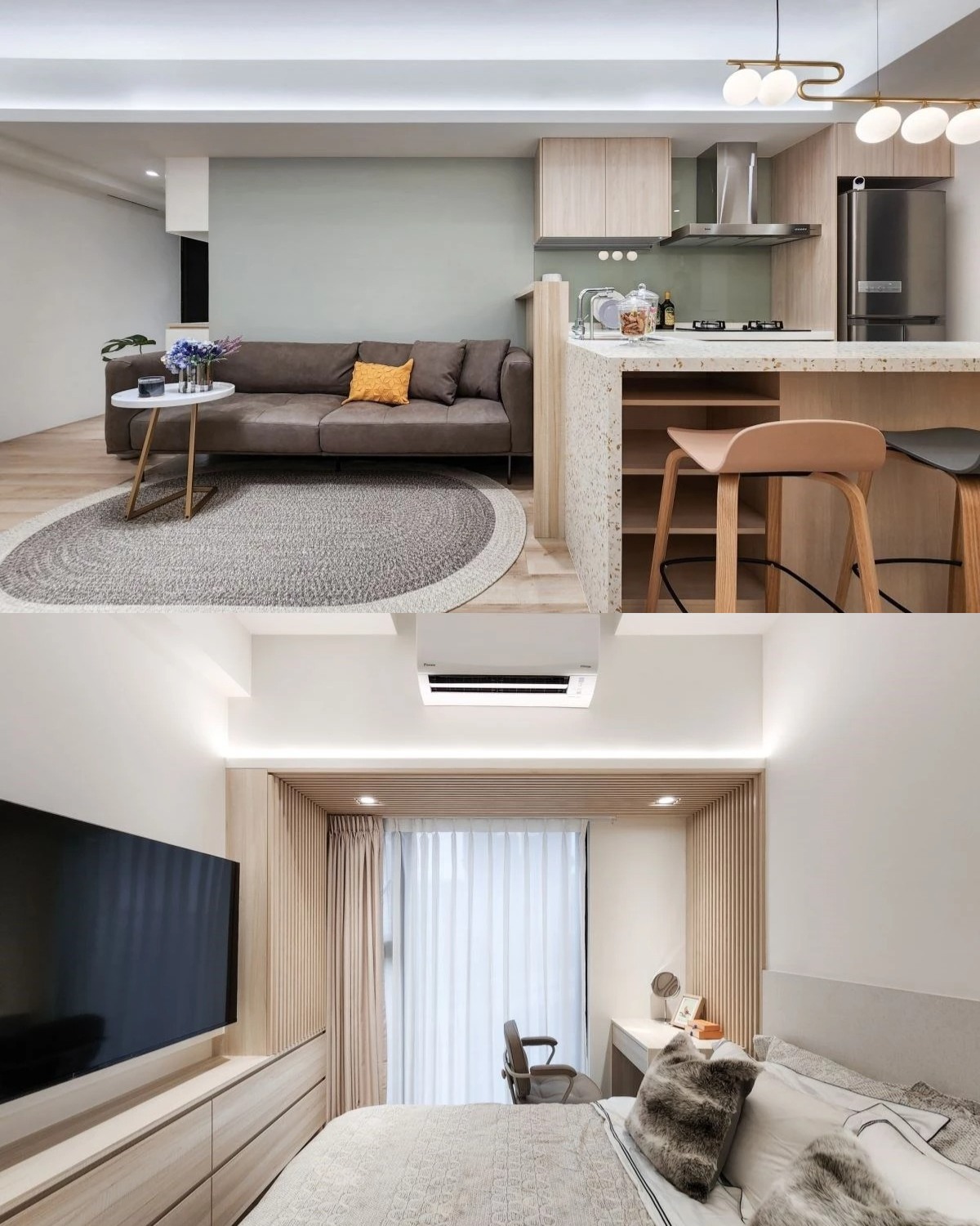 設計家 Searchome - #新家開箱 17 坪北歐風小美宅，有 #2房2廳 +#中島 ， #玄關 ，還有...