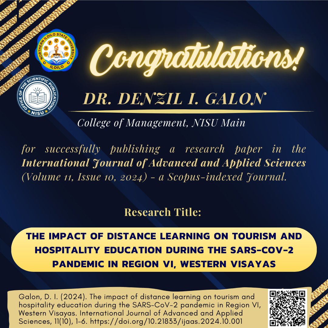 Northern - Congratulations to Dr. Denzil I. Galon for successfully ...