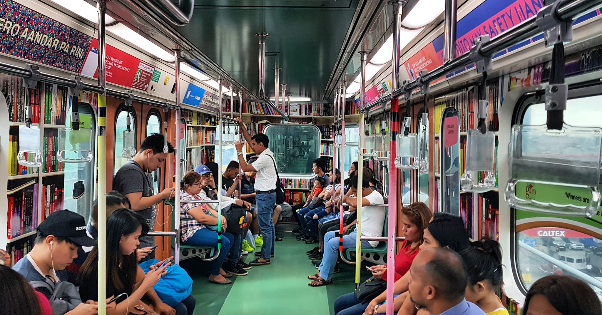 Babsyboy - TBT Photo: Library-themed interior design on LRT 1 Train ...