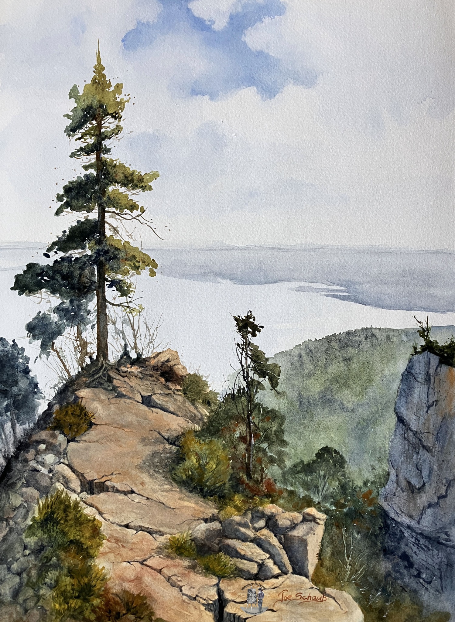 絵画 Lone Mountain New watercolor painting of Lone Mountain in Montana