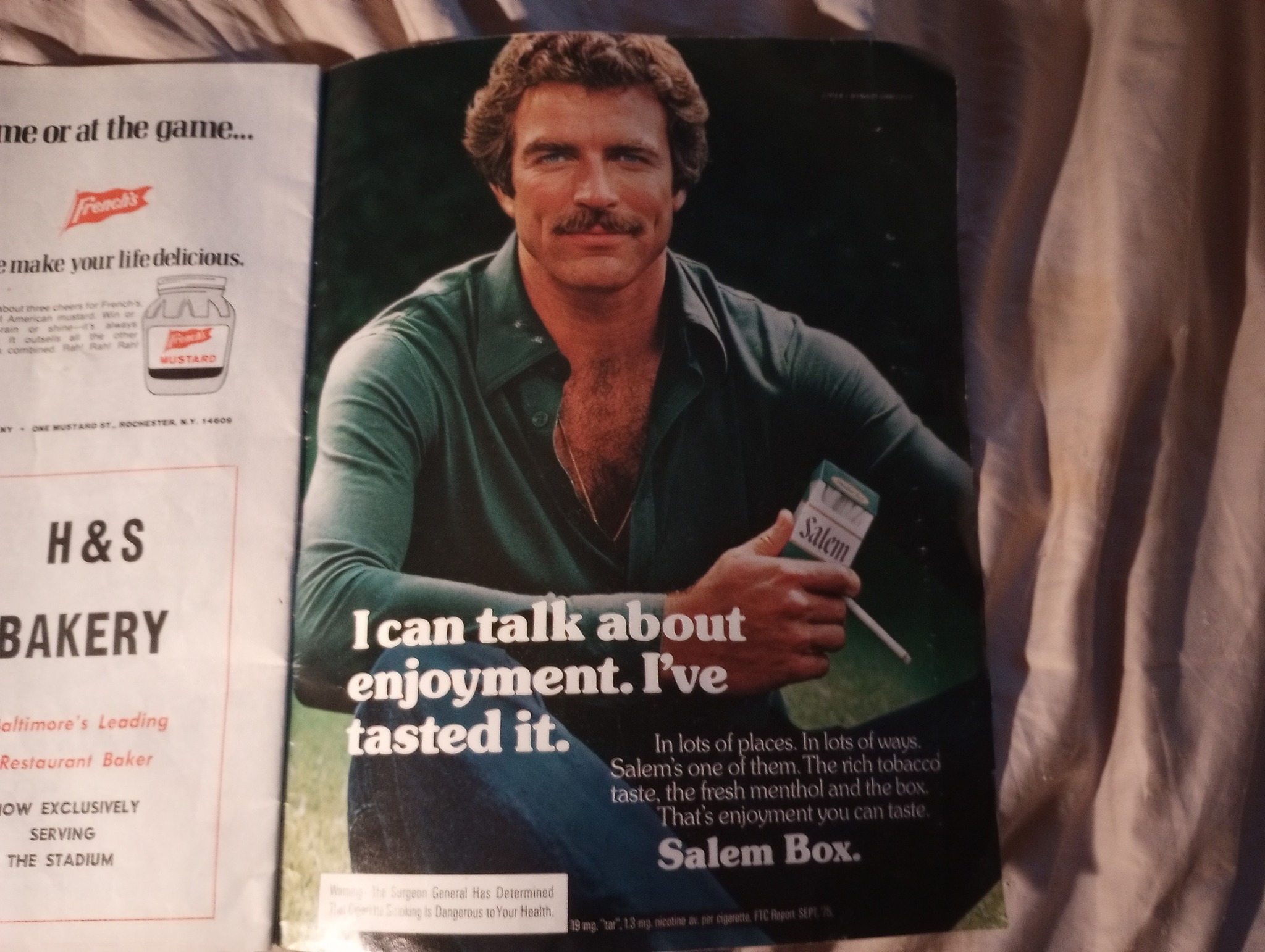 Tom Selleck's Chaz cologne ad from the 70s