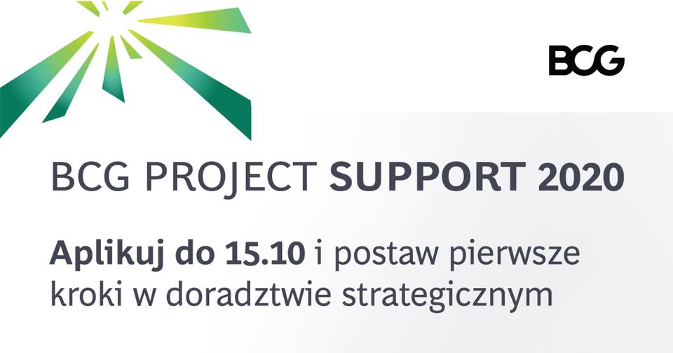 BCG Project Support 2020 - dołącz do @BCGinPoland