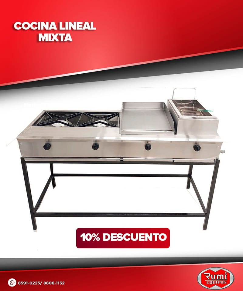 Equipos - COCINA LINEAL MIXTA ️ - Un año de garantía Para mayor ...