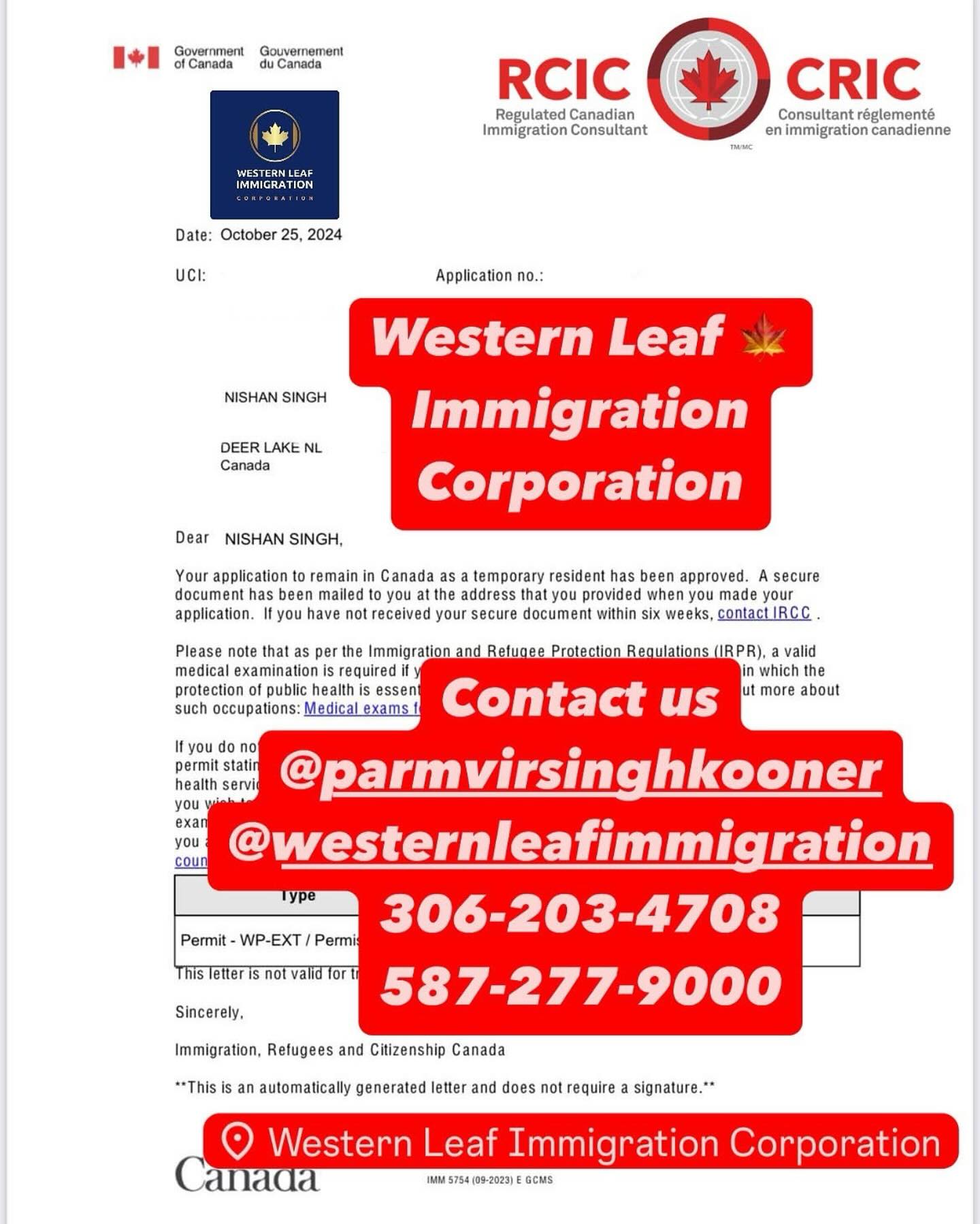 Western Leaf Immigration Corporation | Edmonton AB