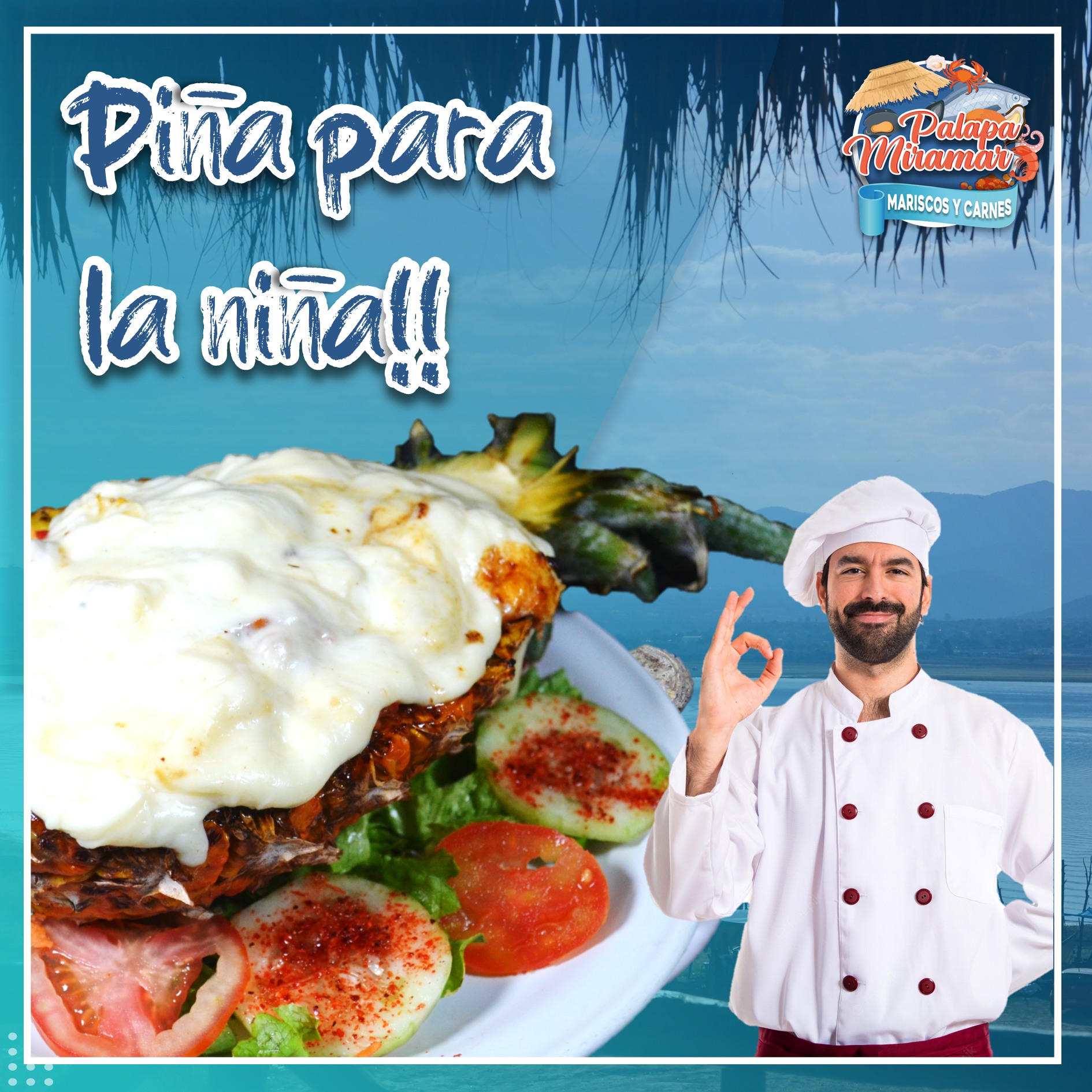 Palapa Miramar - 🐟PIÑA RELLENA DE MARISCOS GRATINADA!!...