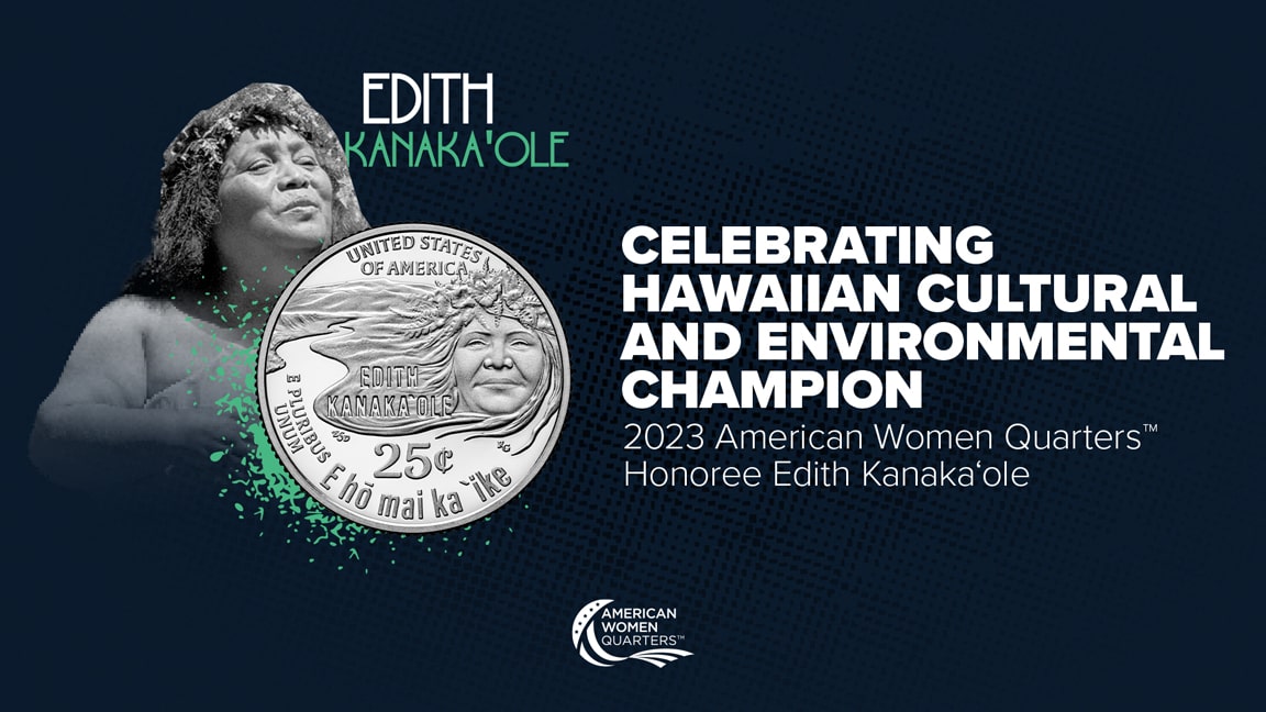 Edith Kanaka'ole, first native Hawaiian woman on a US quarter