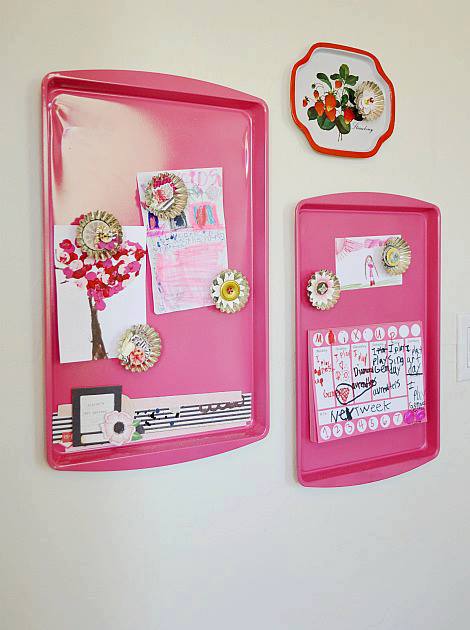 Flower Fridge Magnets Mini Pink Flower Magnets Handmade Clay Flower...