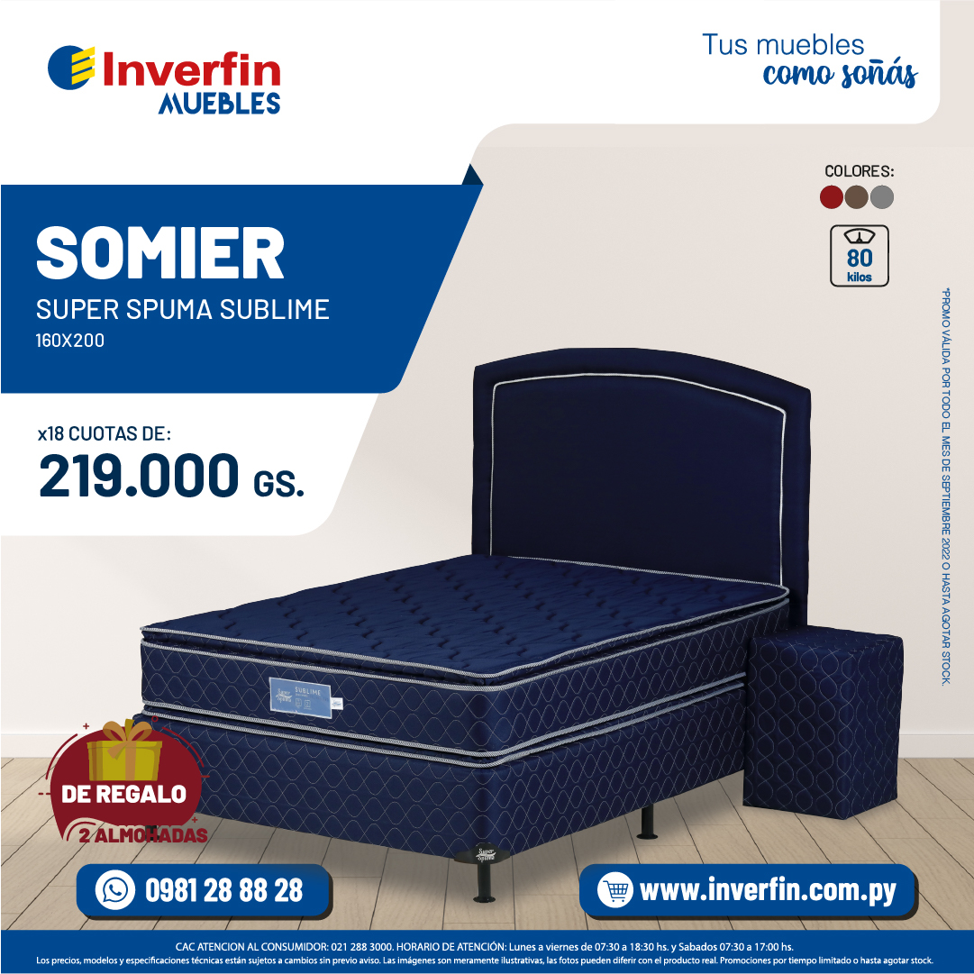 Inverfin - El Juego de Somier SuperSpuma Sublime es suave...