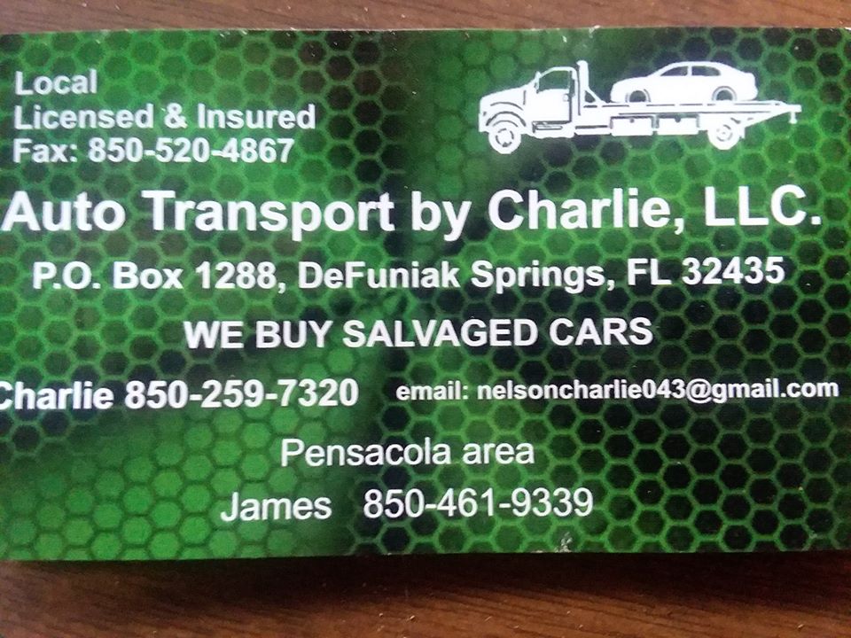 Auto Transport by Charlie, LLC | DeFuniak Springs FL