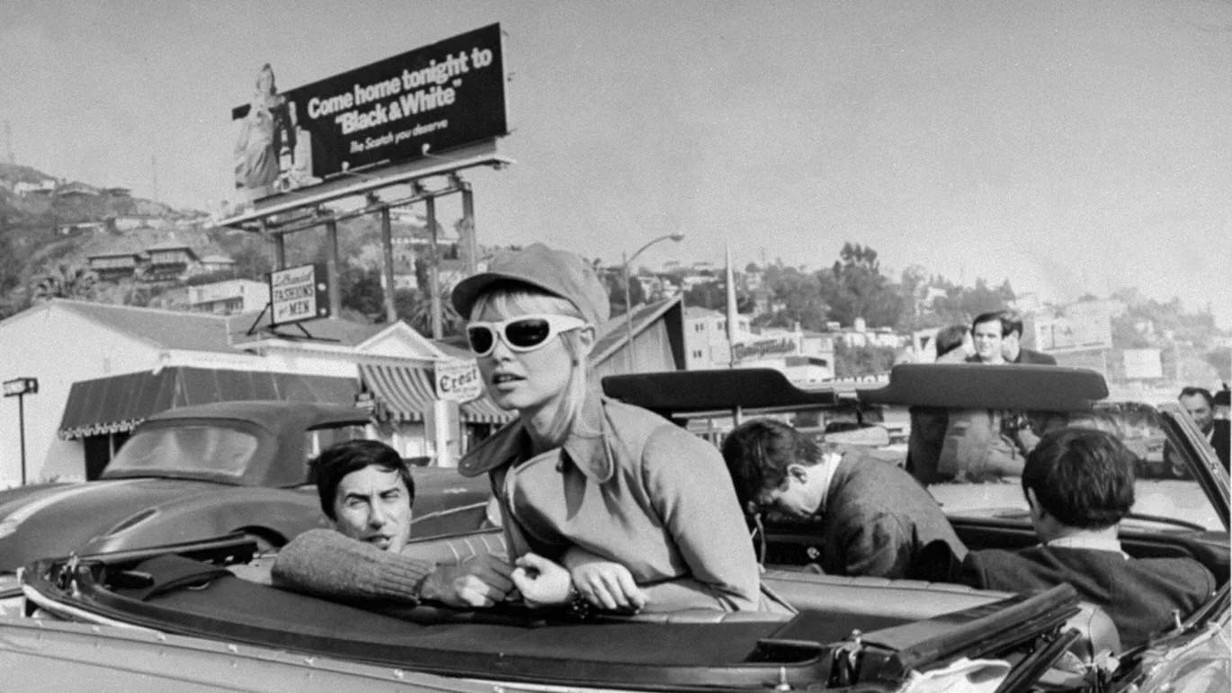 Here's a flashback of Brigette Bardot cruising Sunset Strip