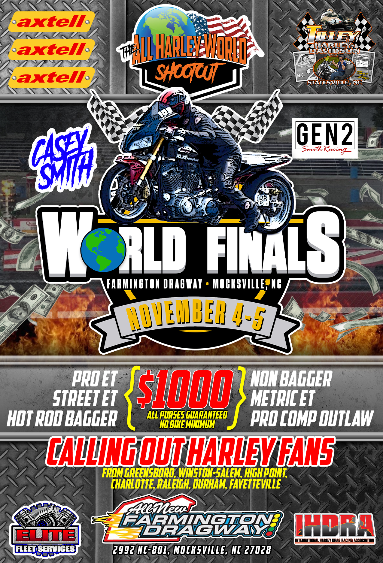 Harley world shootout at Farmington Dragway November 4-5