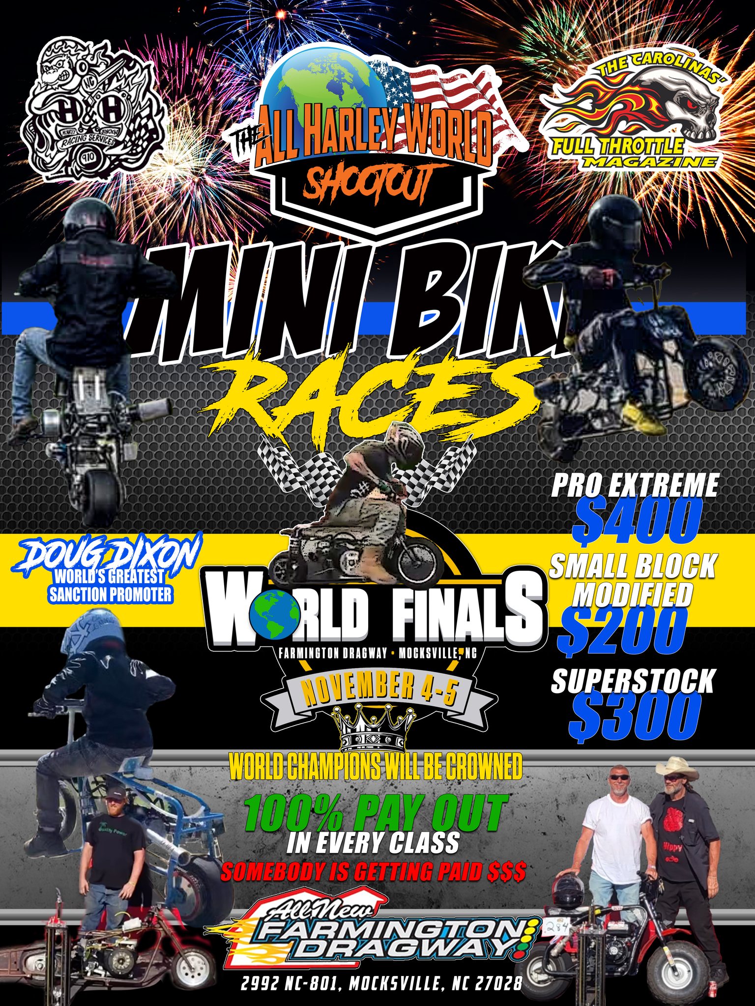 ミミ Harley world shootout at Farmington Dragway November 4-5