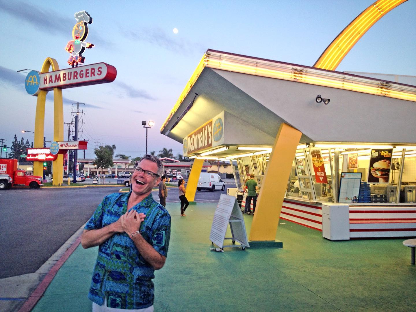 MOON OVER MCDONALDS  worlds oldest  McDonald's that is