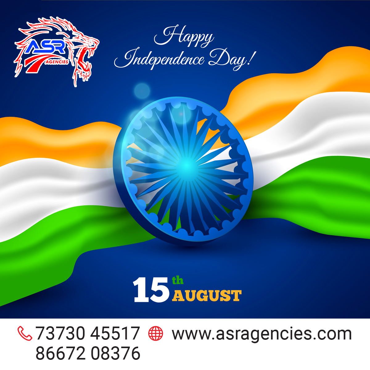 ASR Agencies - 🇮🇳 ️Wish you a happy independence day... | Facebook