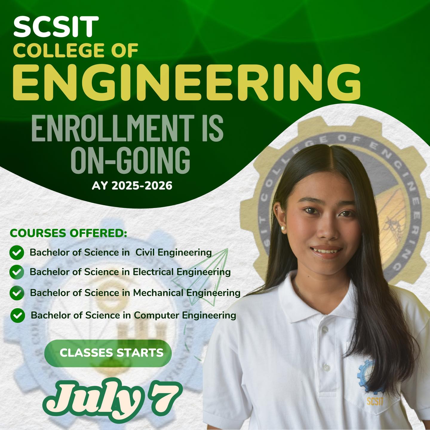 📣 Enrollment is now ongoing... - SCSIT College of Engineering | Facebook