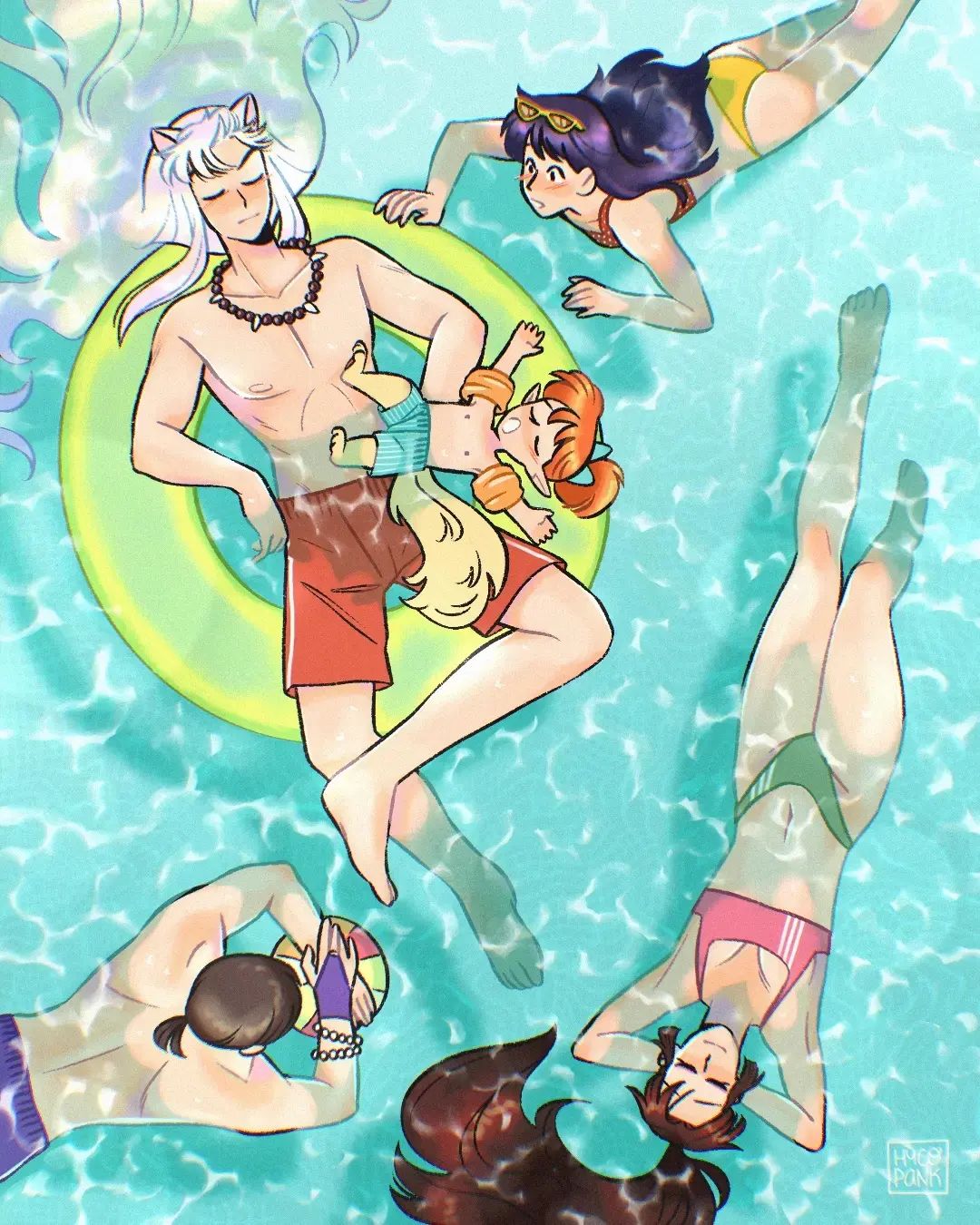 Hycopank - Inu & friends en vacances 🌞 #inuyashafanart...