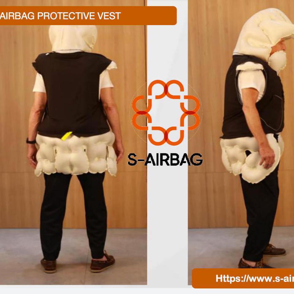 This anti fall airbag vest is just like a body guard for those people ...