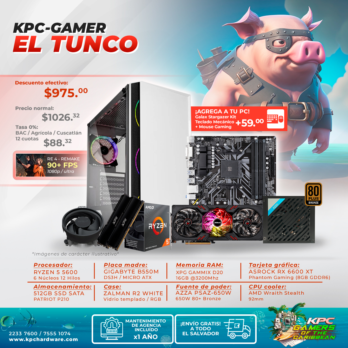 KPC - 🏖️CASE: ZALMAN R2 / MID TOWER / VIDRIO TEMPLADO / RGB 🏖️FUENTE DE ...