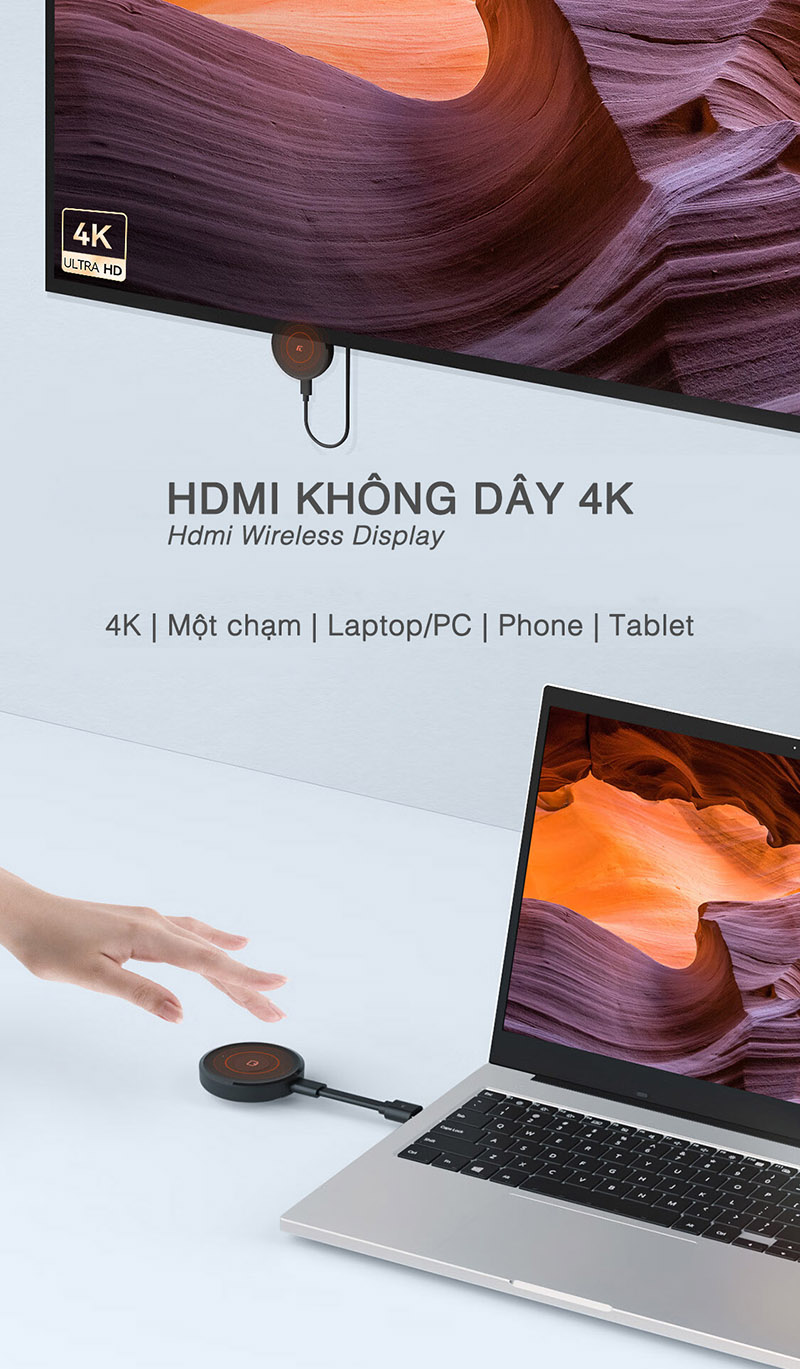 Tech360 - HDMI KHÔNG DÂY 4K - Chia sẻ một chạm - Độ phân... | Facebook