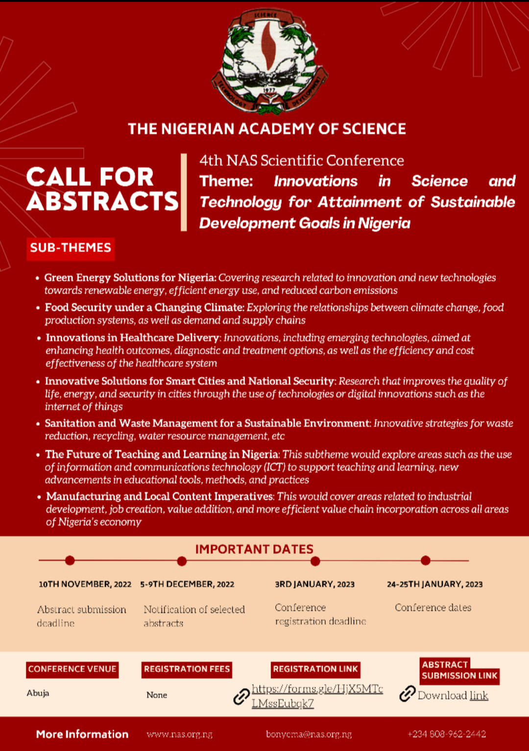Nigerian - The Nigerian Academy of Science (NAS) will be holding its ...