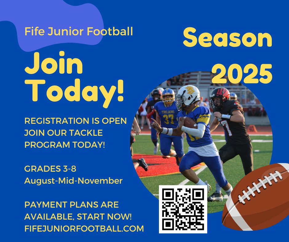 🏈🔥 Fife Junior Football Registration is... - Fife Jr Football | Facebook