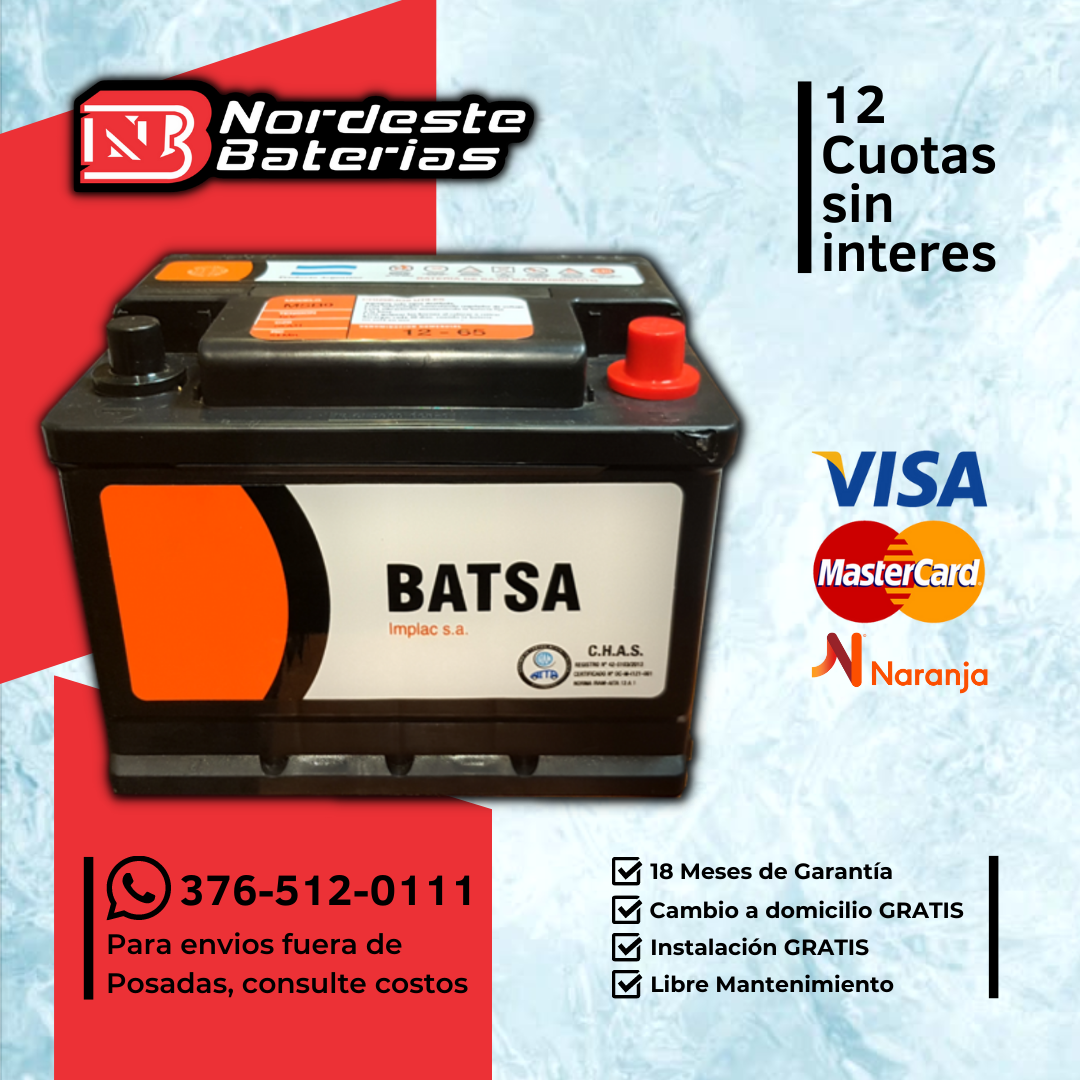 Batería Batsa 🔋 La mejor opción para... - Nordeste Baterias | Facebook