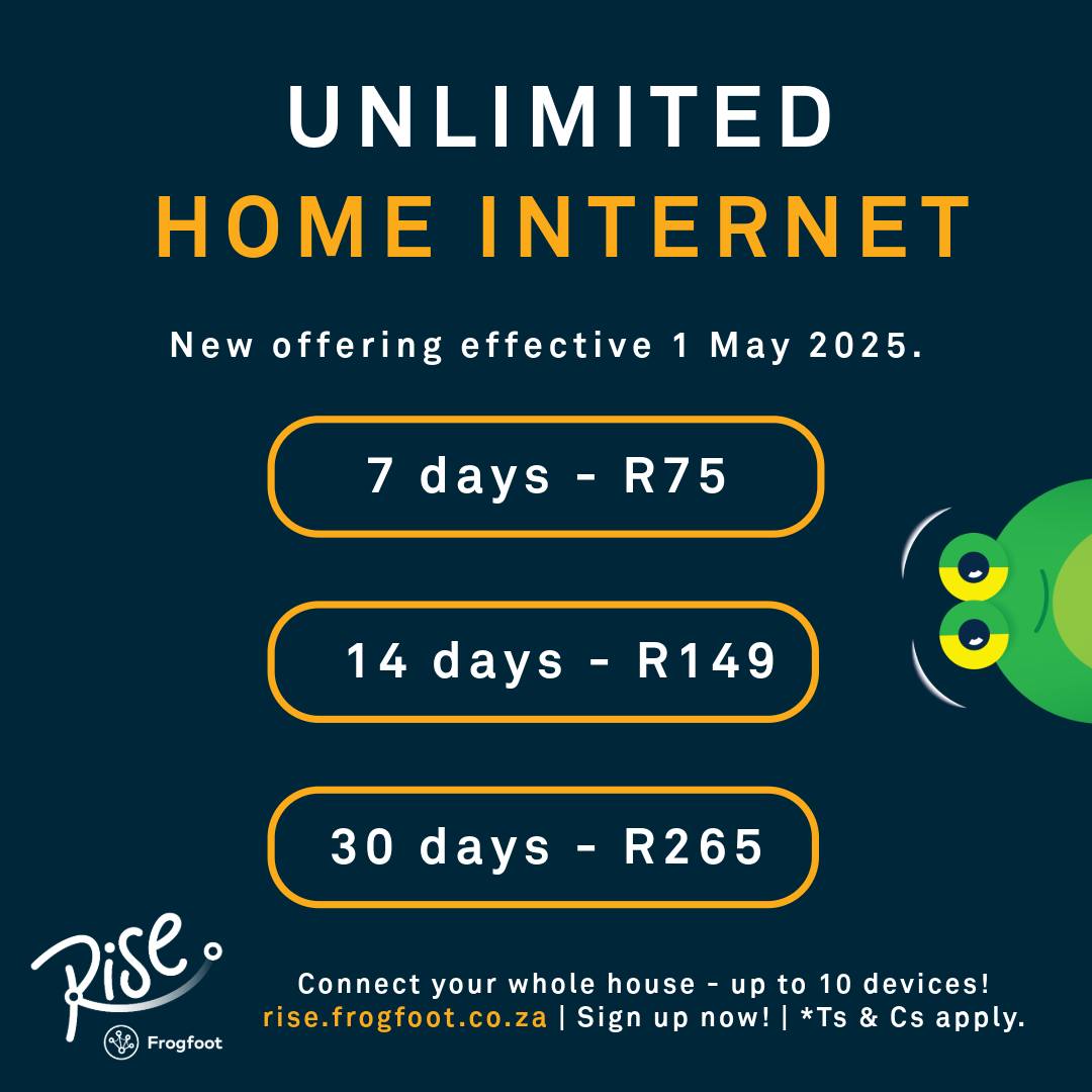 Frogfoot Rise - Only want WiFi for a week? Done. Need it... | Facebook