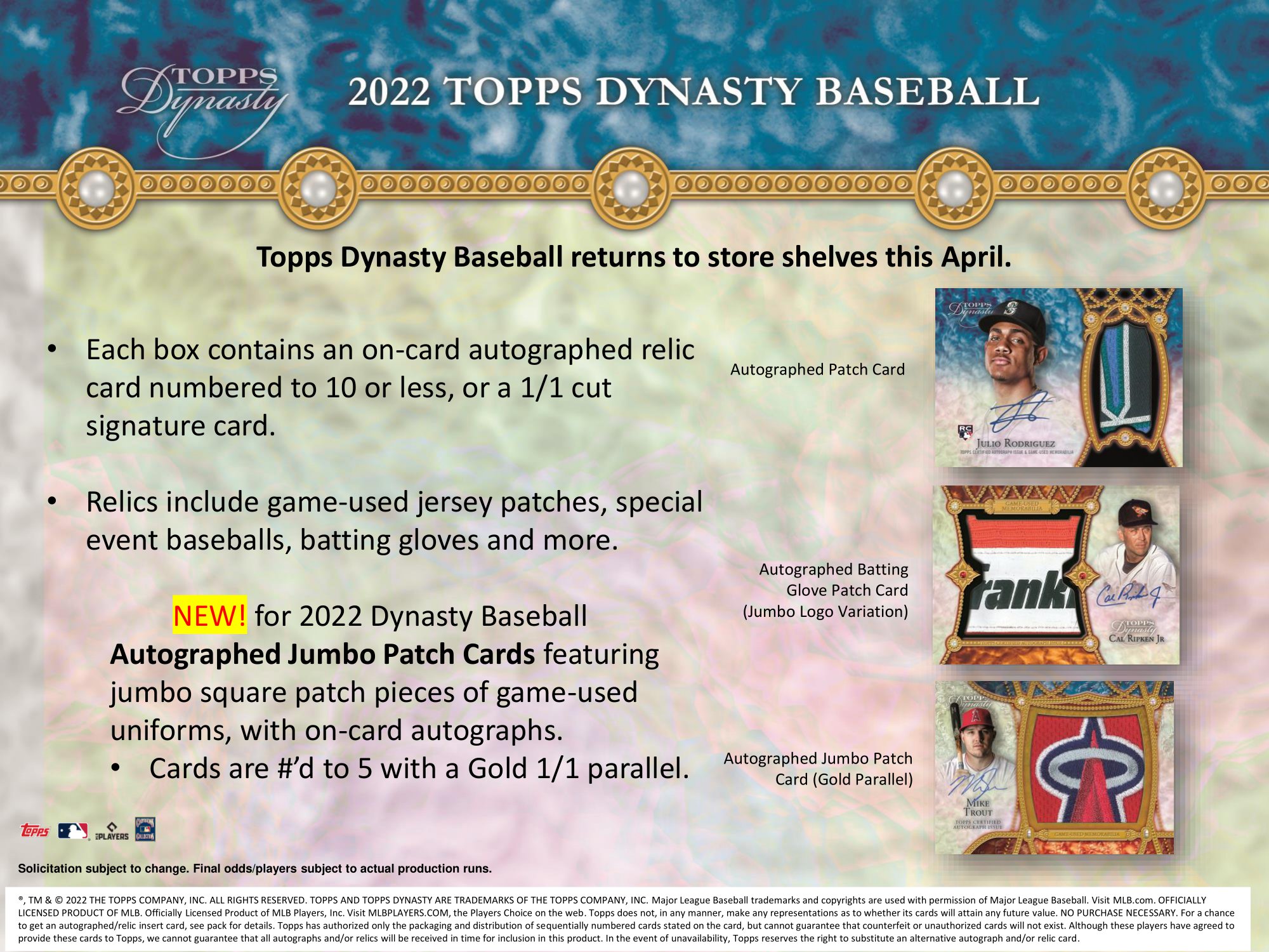 育盛國際有限公司-球員卡專頁 - ⚾2022 MLB Topps Dynasty棒球卡🕌王朝系列 →...