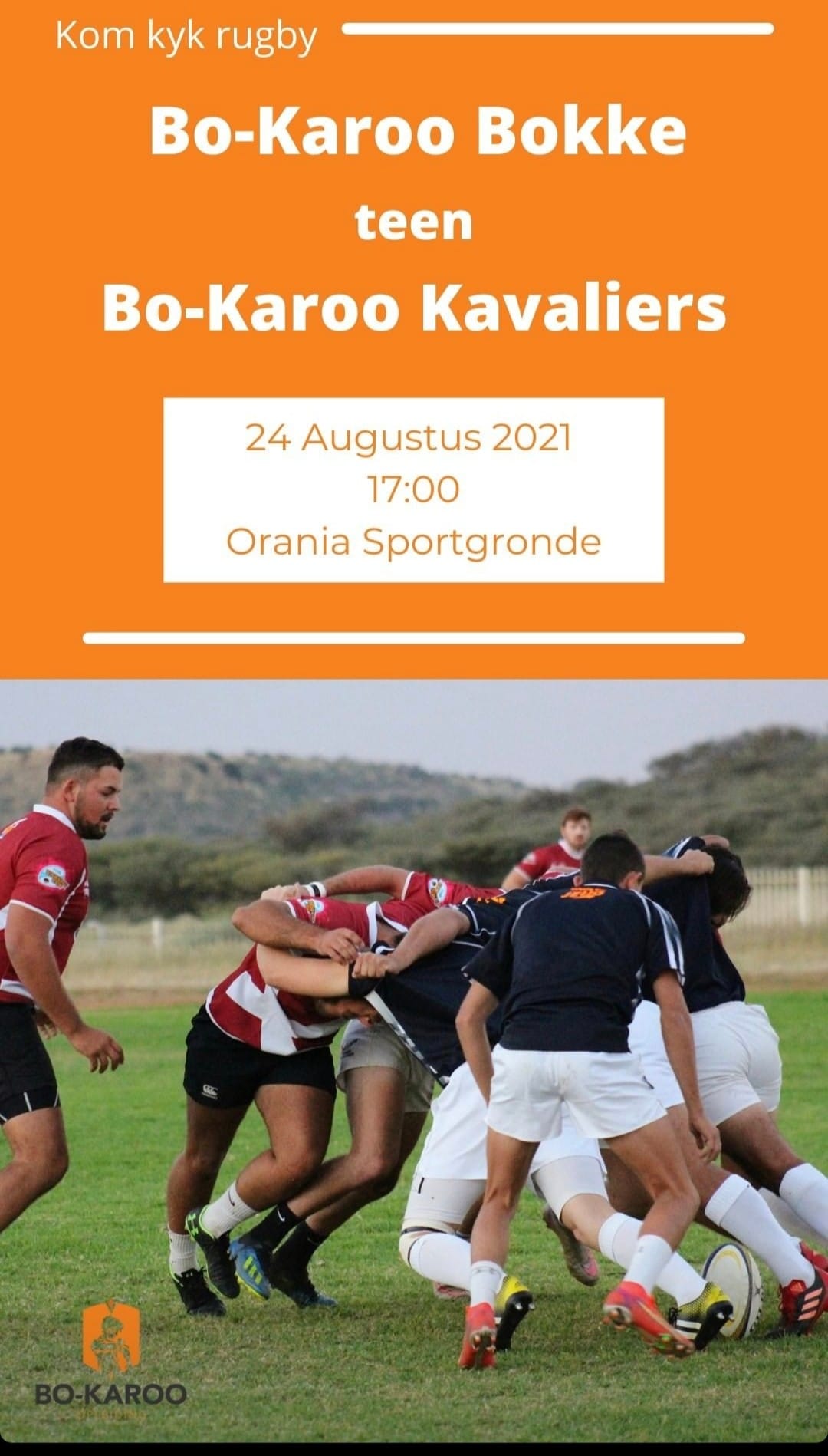 Orania - Kom kyk vanmiddag se rugby! Bo-Karoo Opleiding vs...
