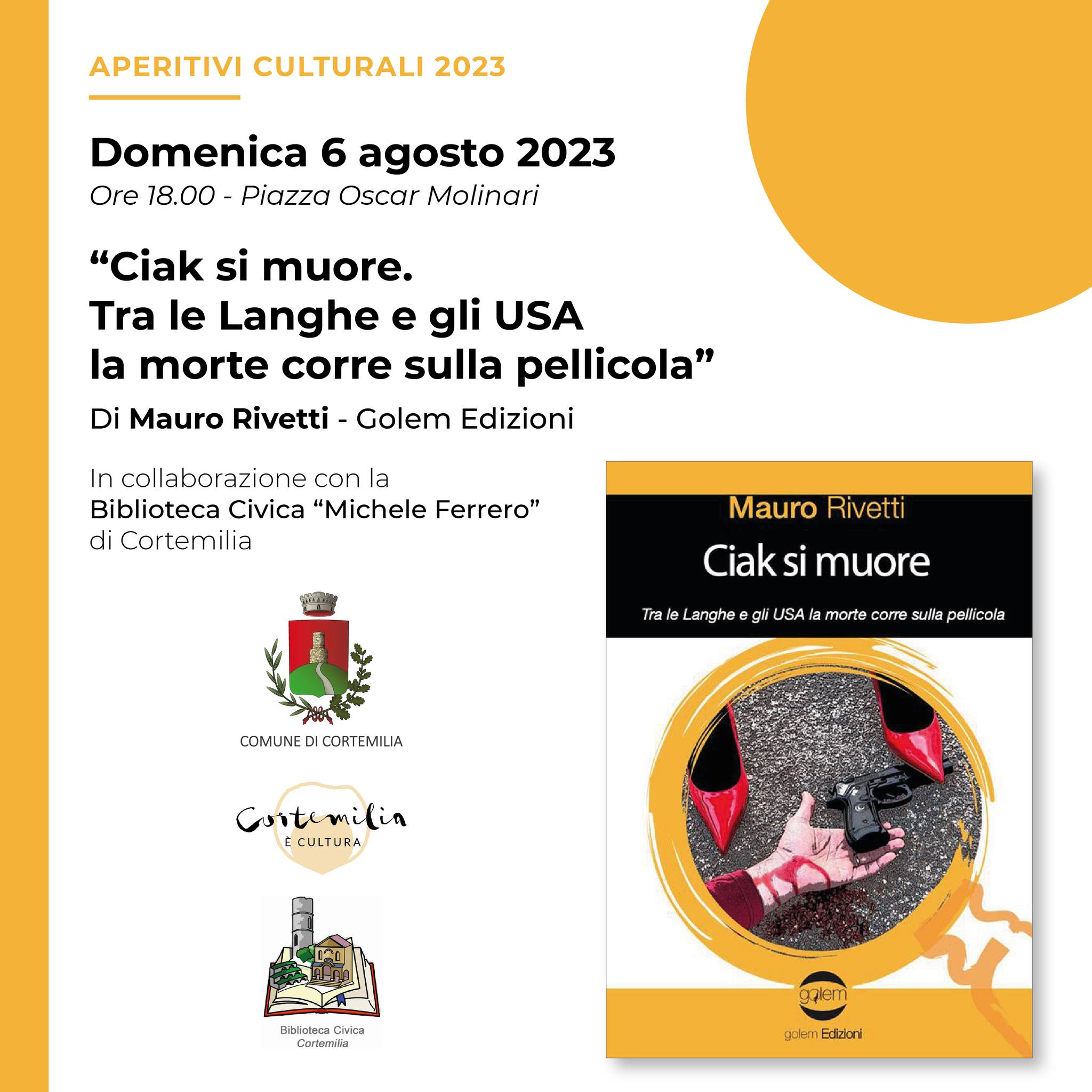 😍 Aperitivo? Si ma CULTURALE! 👉... - Comune di Cortemilia | Facebook