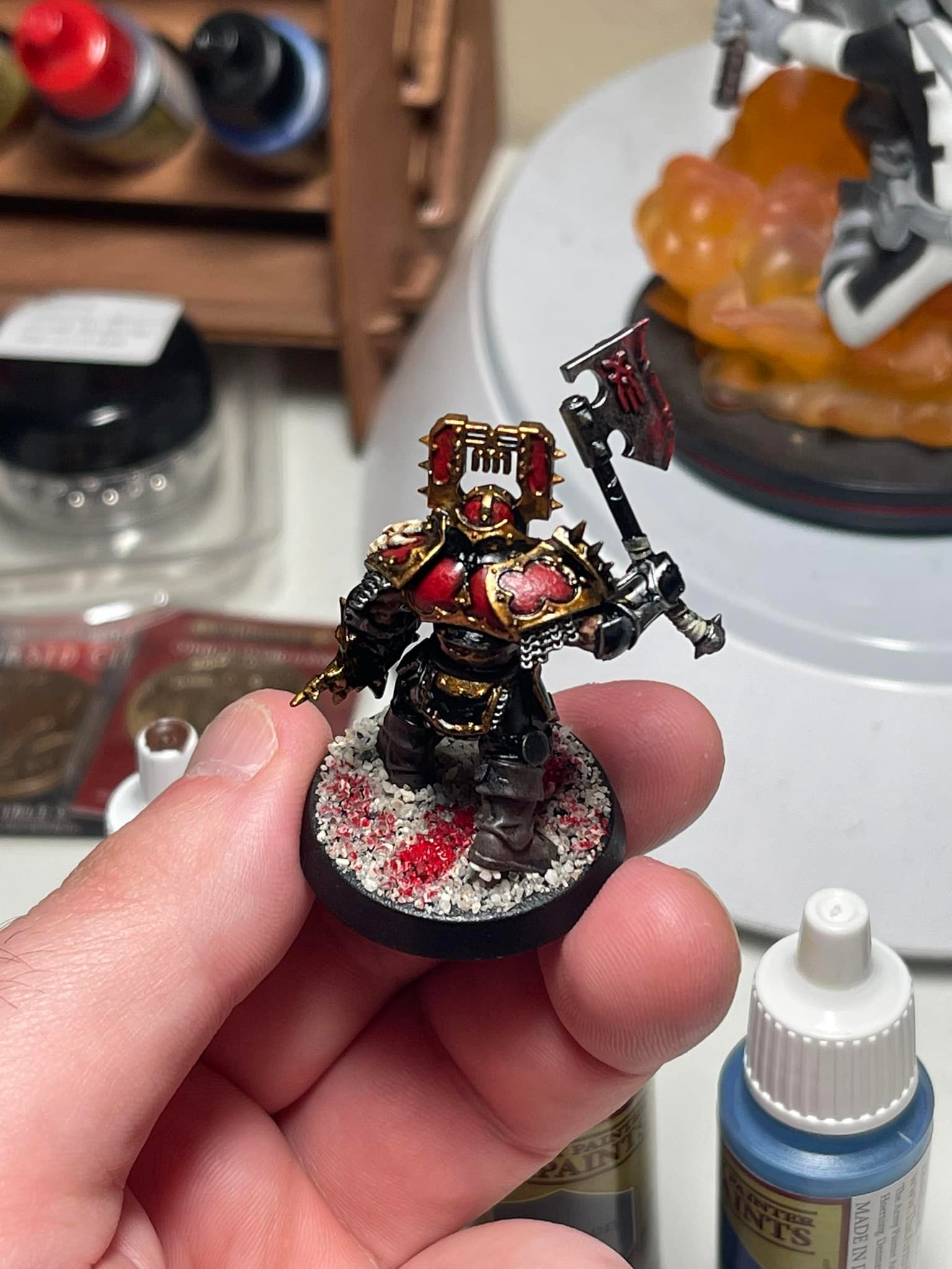 Figurine Warhammer Standard Bearer Chaos Marauders - Métal Classique 1997, Hors Production, AoS