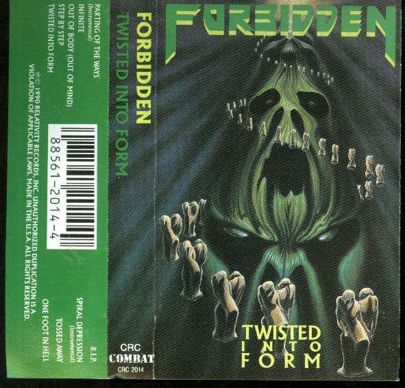 An extremely rare Forbidden poster from 1990 with the Twisted Into