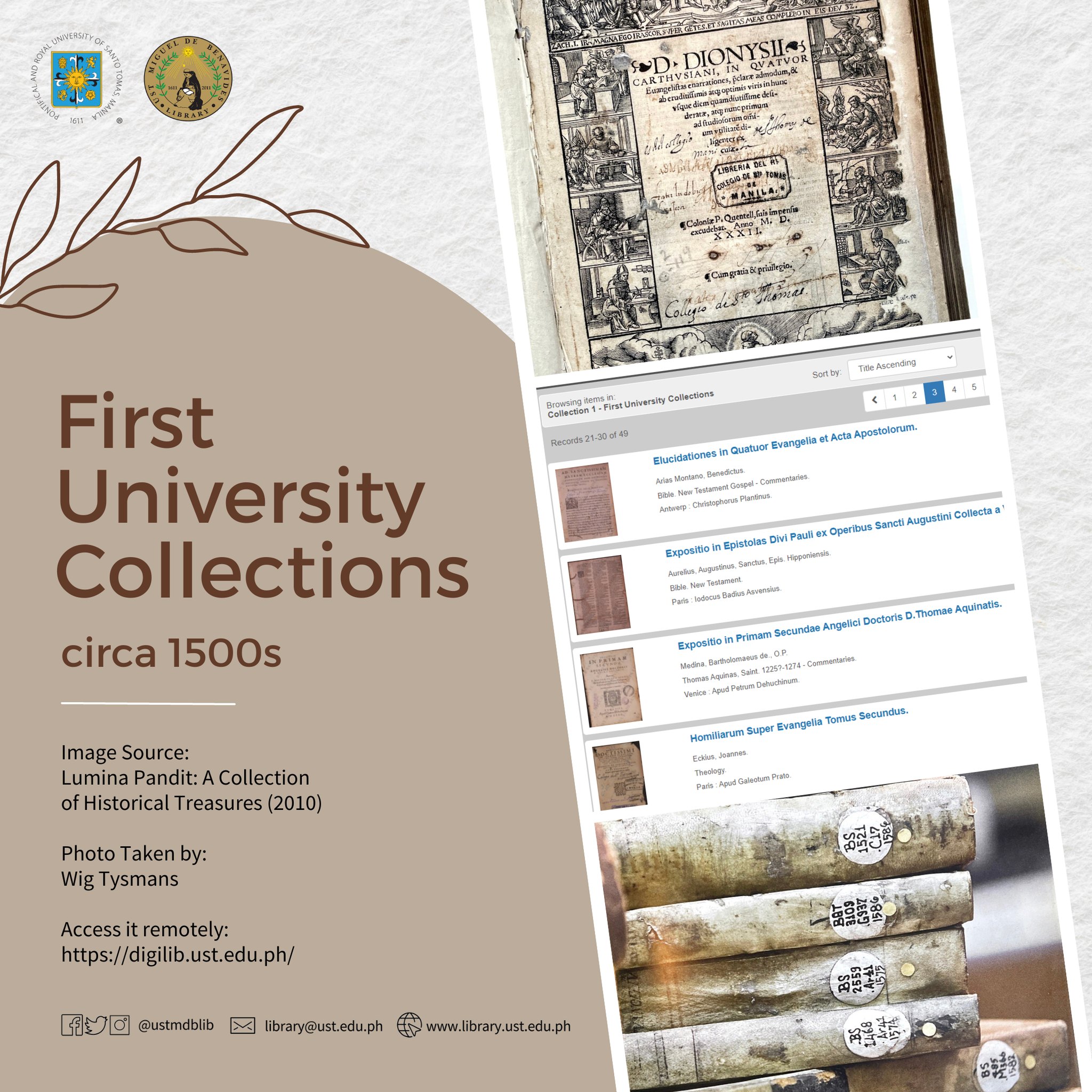 THE FIRST UNIVERSITY... - UST Miguel de Benavides Library | Facebook