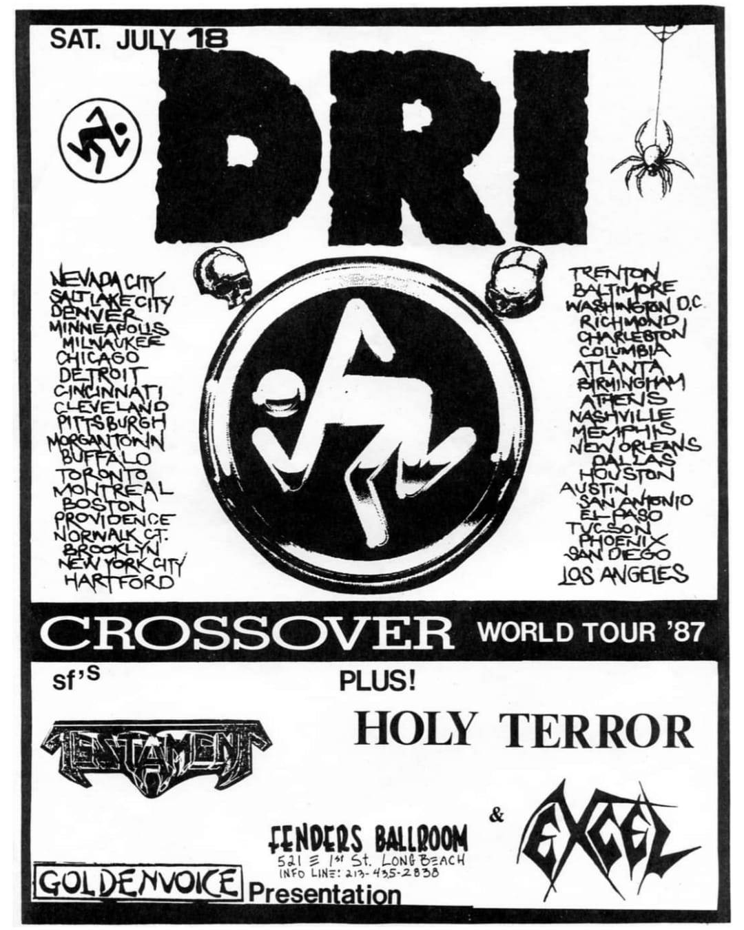 Punk Rock Tours - On this day in 1987 (36 years ago) #DRI...