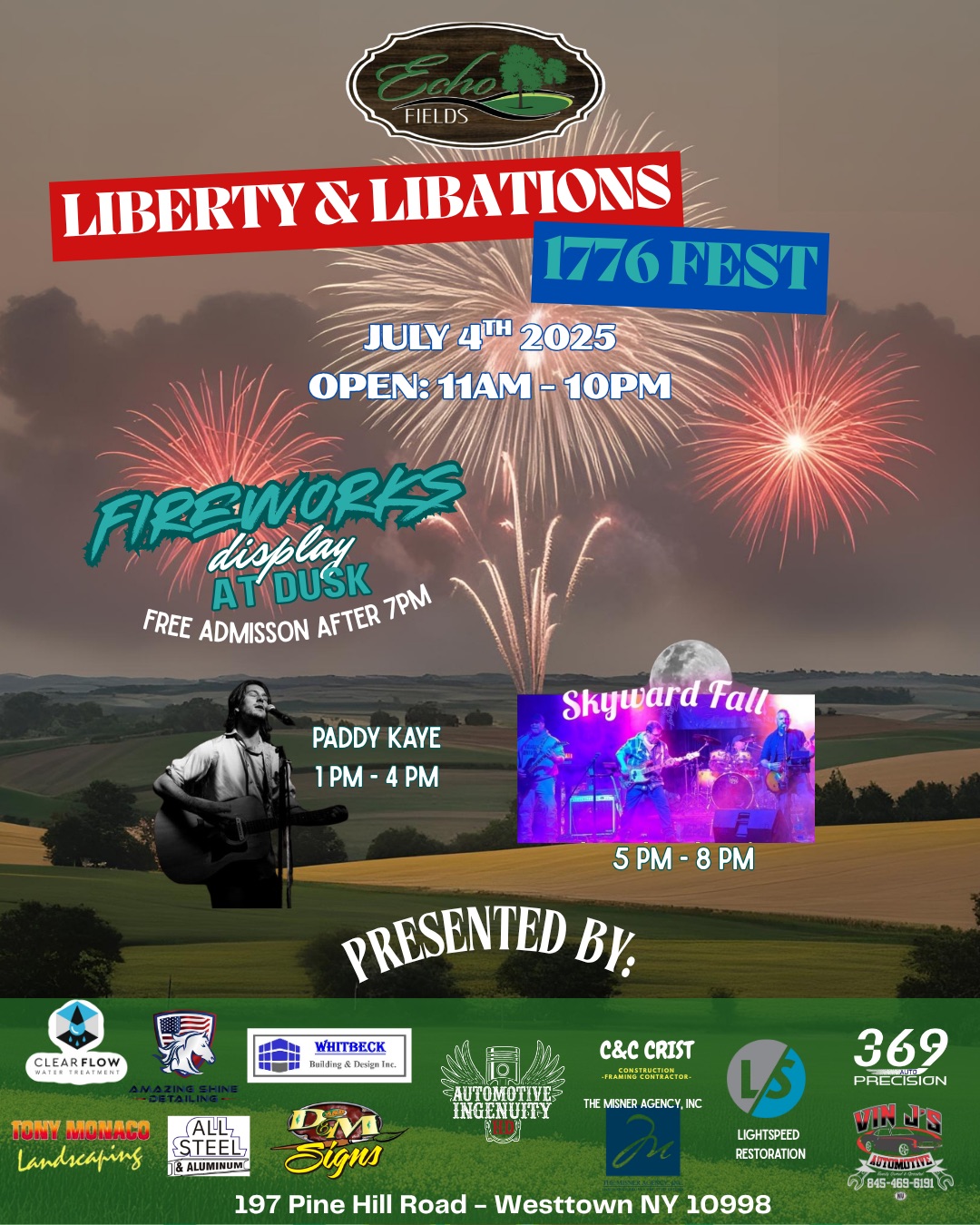 Liberty & Libations- 1776 Fest and Fireworks Display