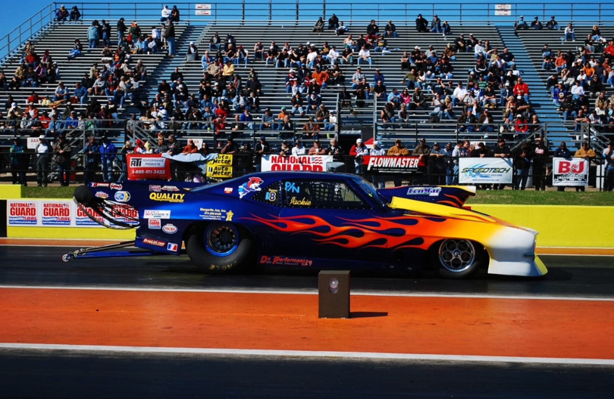 Tommy D'Aprile in his Pro Extreme Camaro with the ADRL around 2010