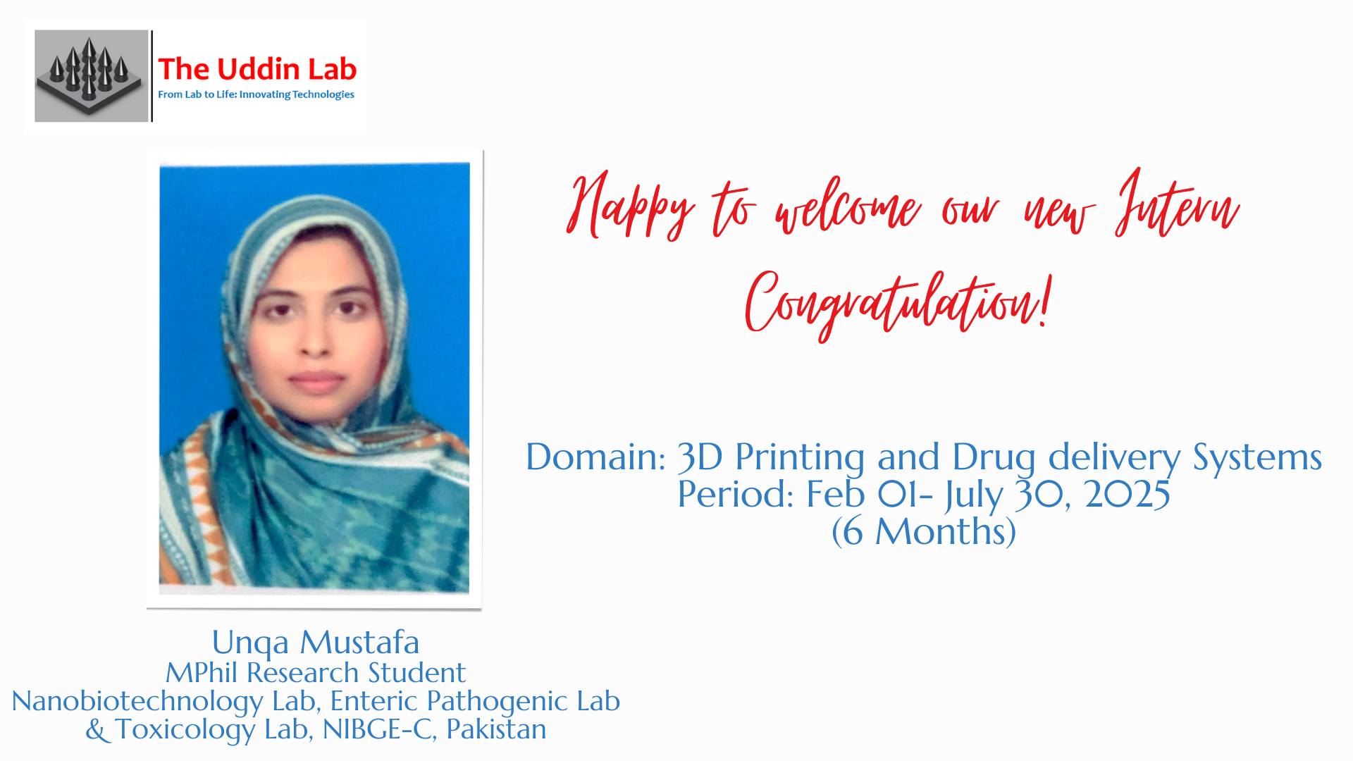 The Uddin - 🎉 Exciting News from the Uddin Lab! 🎉 We are thrilled to ...