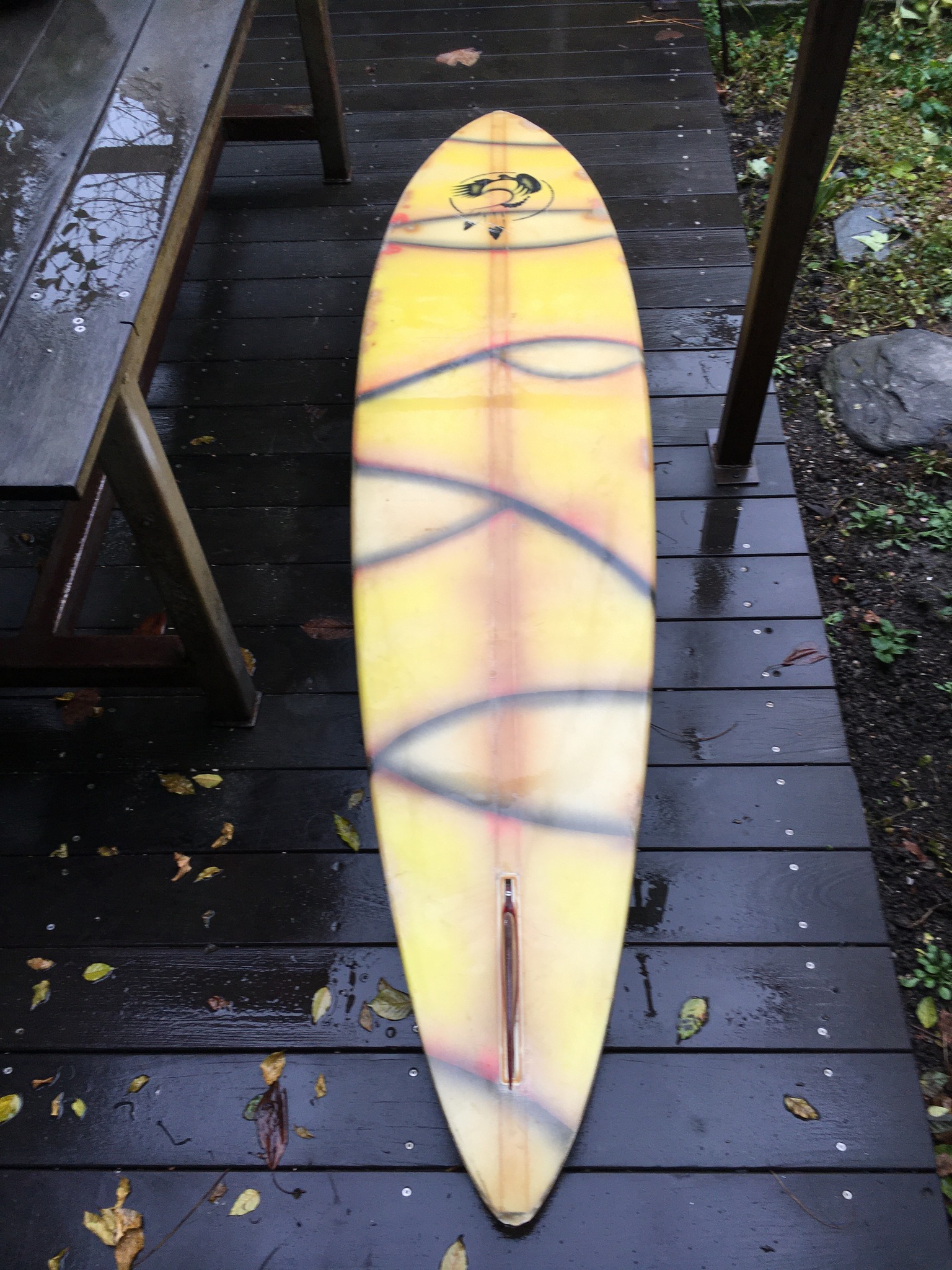 An original Shape board by Gerard Dabbadie Hossegor France