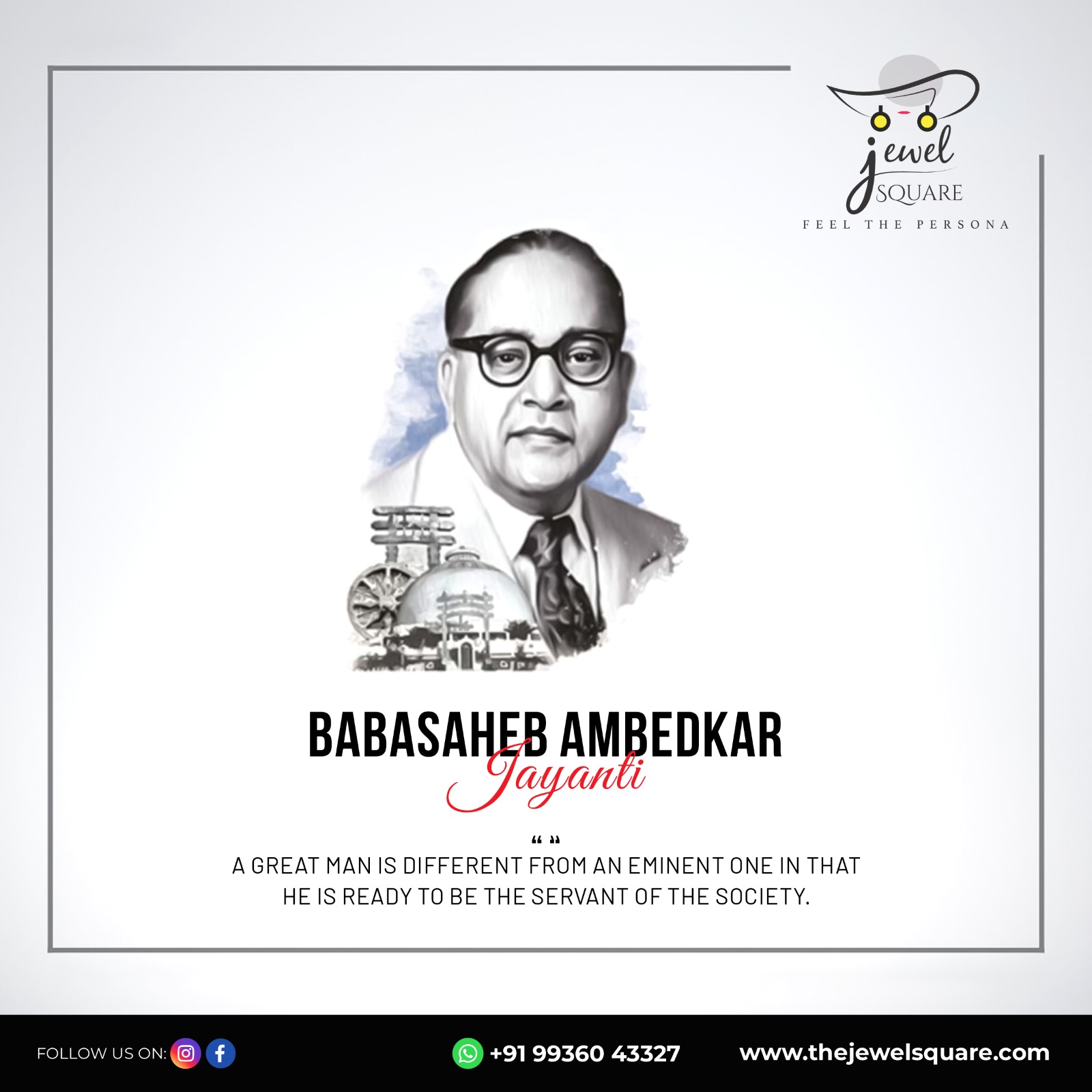 Jewel - Dr. B.R. Ambedkar was not just a leader of the Dalit community ...