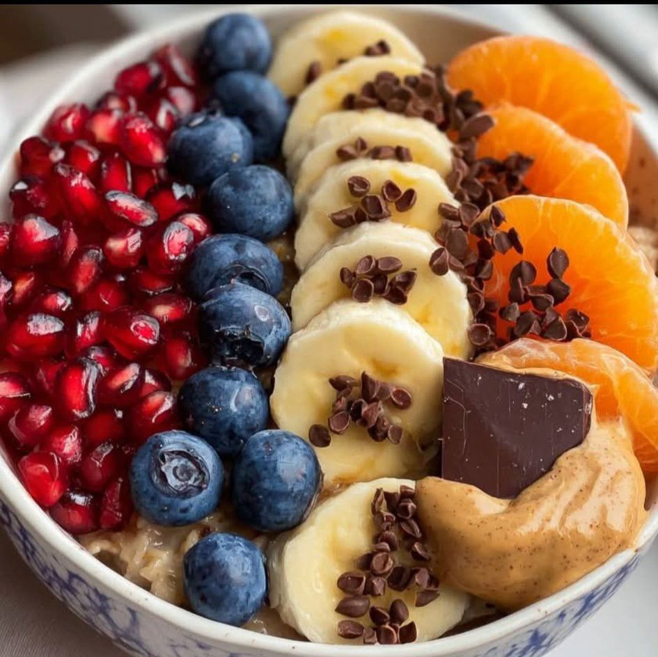 Picture of Angel - 🥣 Fruity Oatmeal Power Bowl Ingredients: 🌾 1 cup cooked oatmeal ...