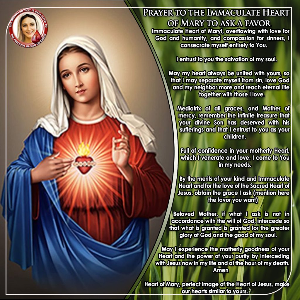 Prayer to the Immaculate Heart of... - Saint Clare of Assisi