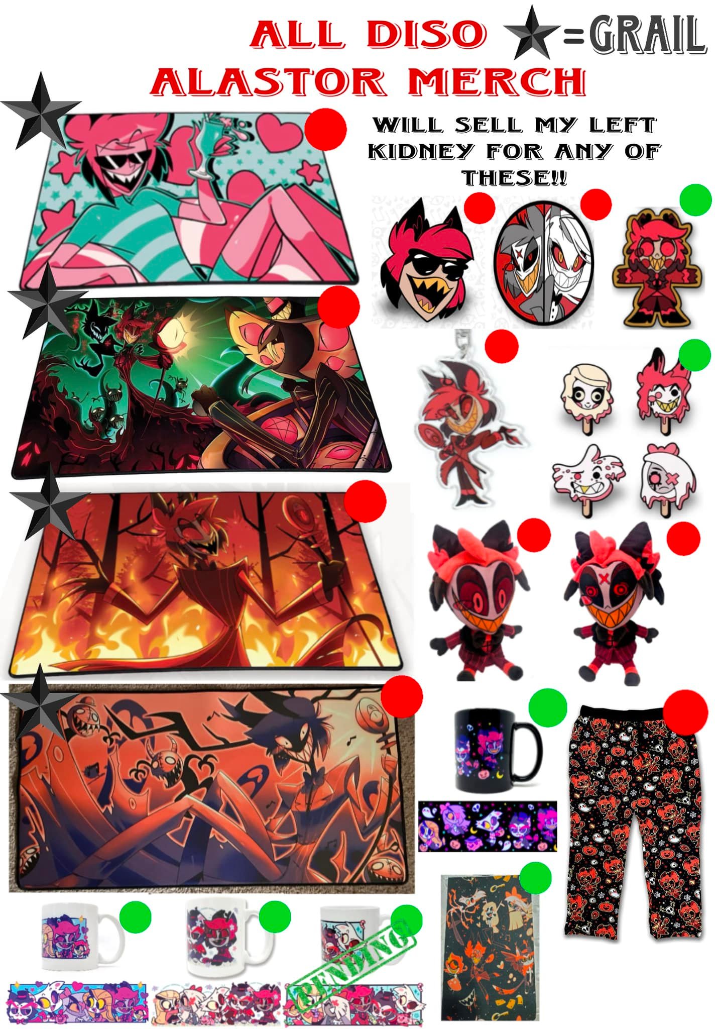 Looking for last Alastor playmats for trade in Hazbin Hotel