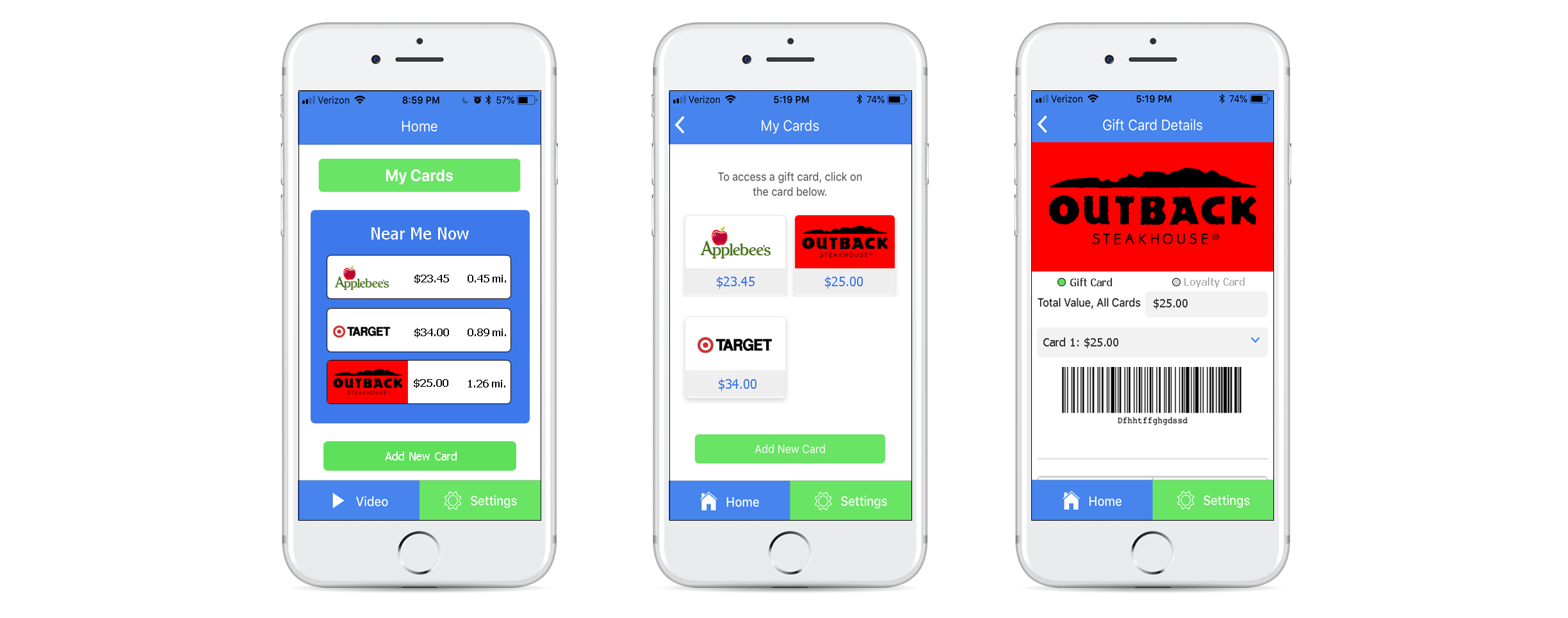 Gift Card Reminder App