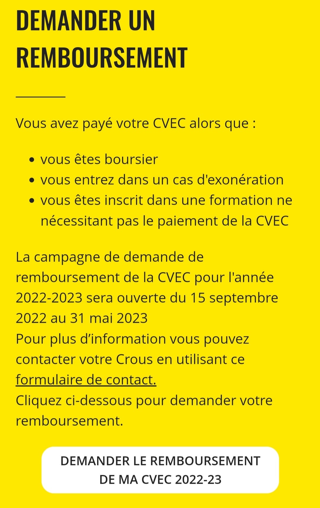Unef Reunion - [🤑 REMBOURSEMENT DE LA CVEC 🤑] 📢 Je suis...