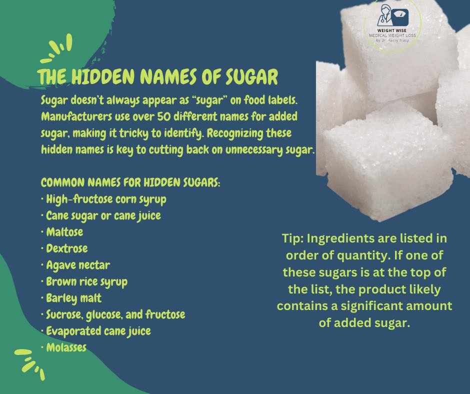 Weight - 🚨 Hidden Names of Sugar to Look Out For! 🚨 Did you know sugar ...