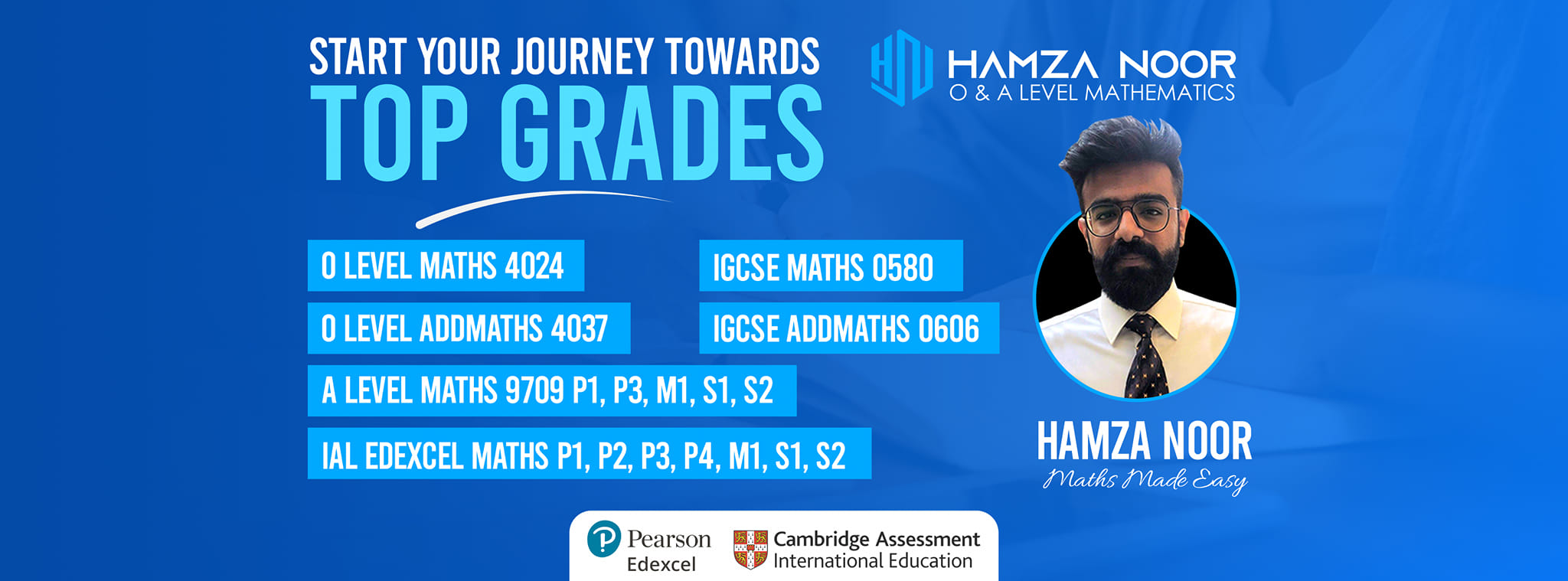 Hamza Noor - O/A level Mathematics