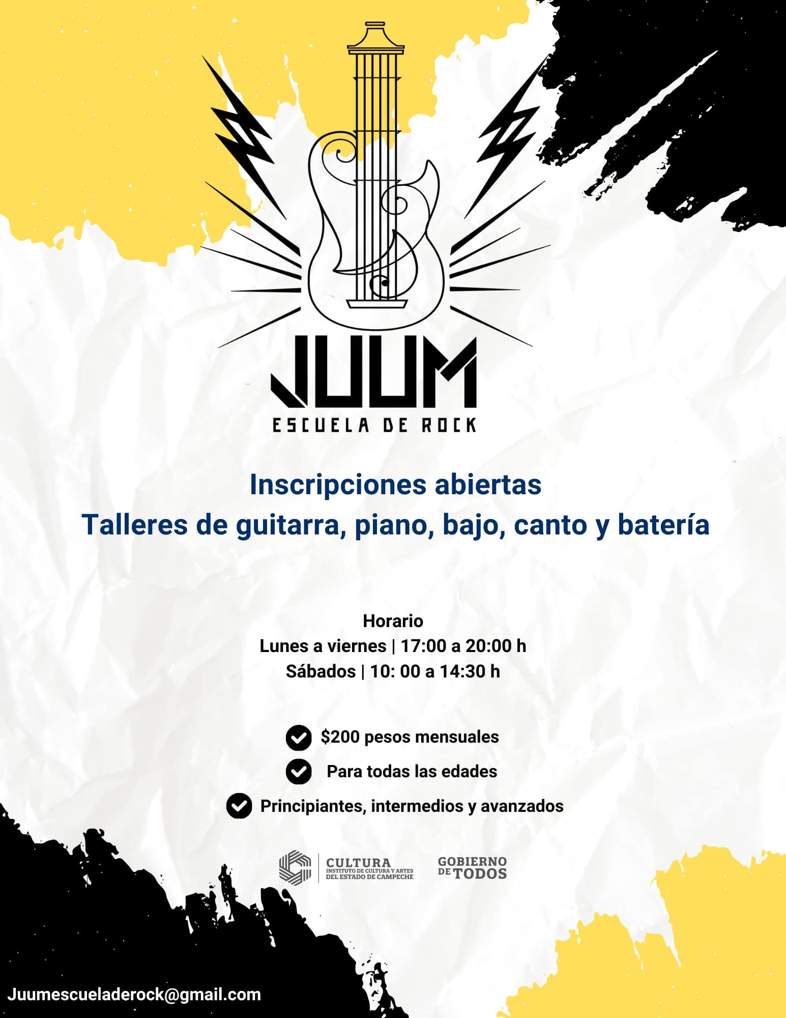 JUUM - Escuela de Rock | San Francisco de Campeche