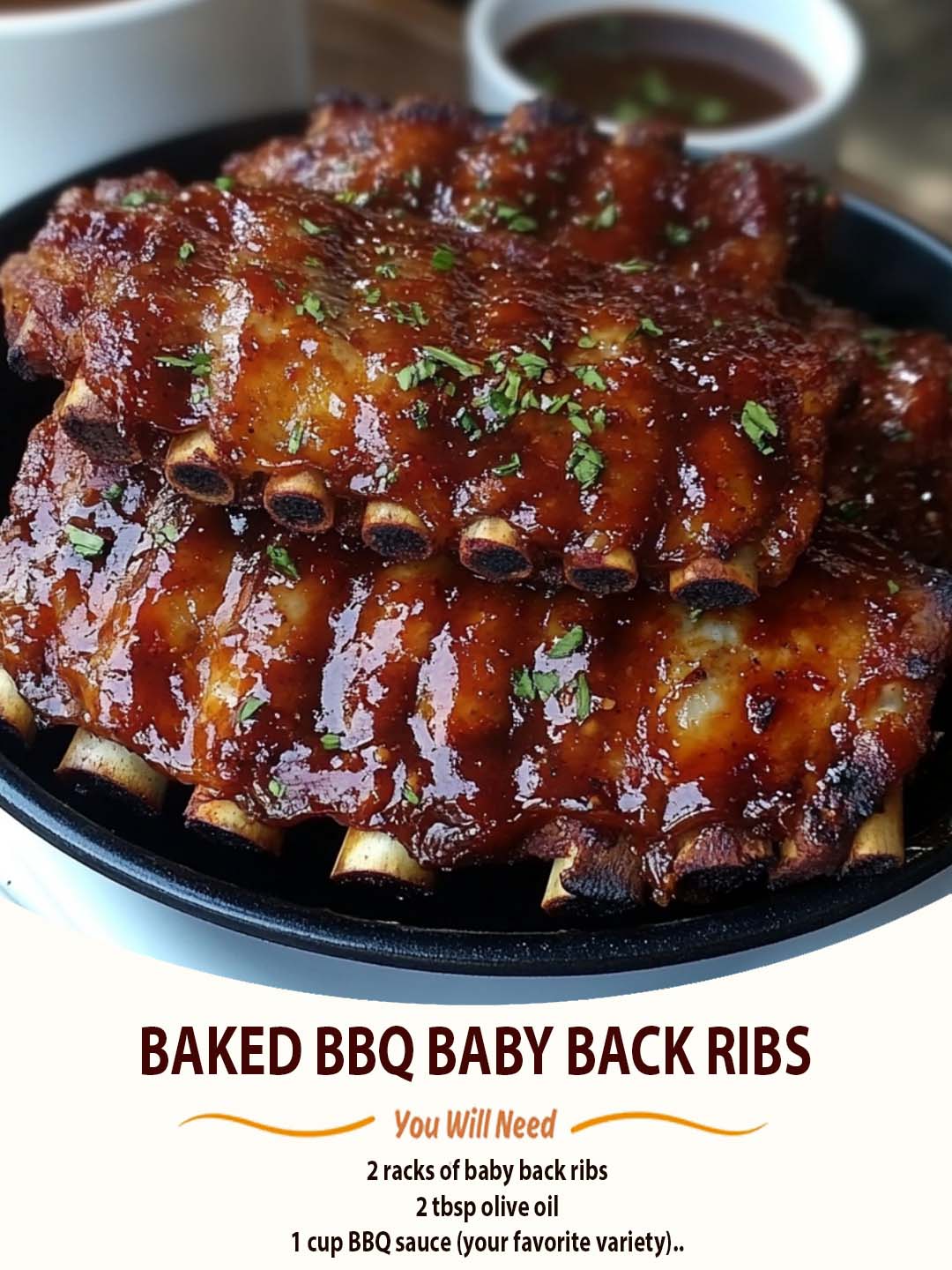 Fit - BAKED BBQ BABY BACK RIBS Ingredients: 2 racks of baby back ribs 2 ...
